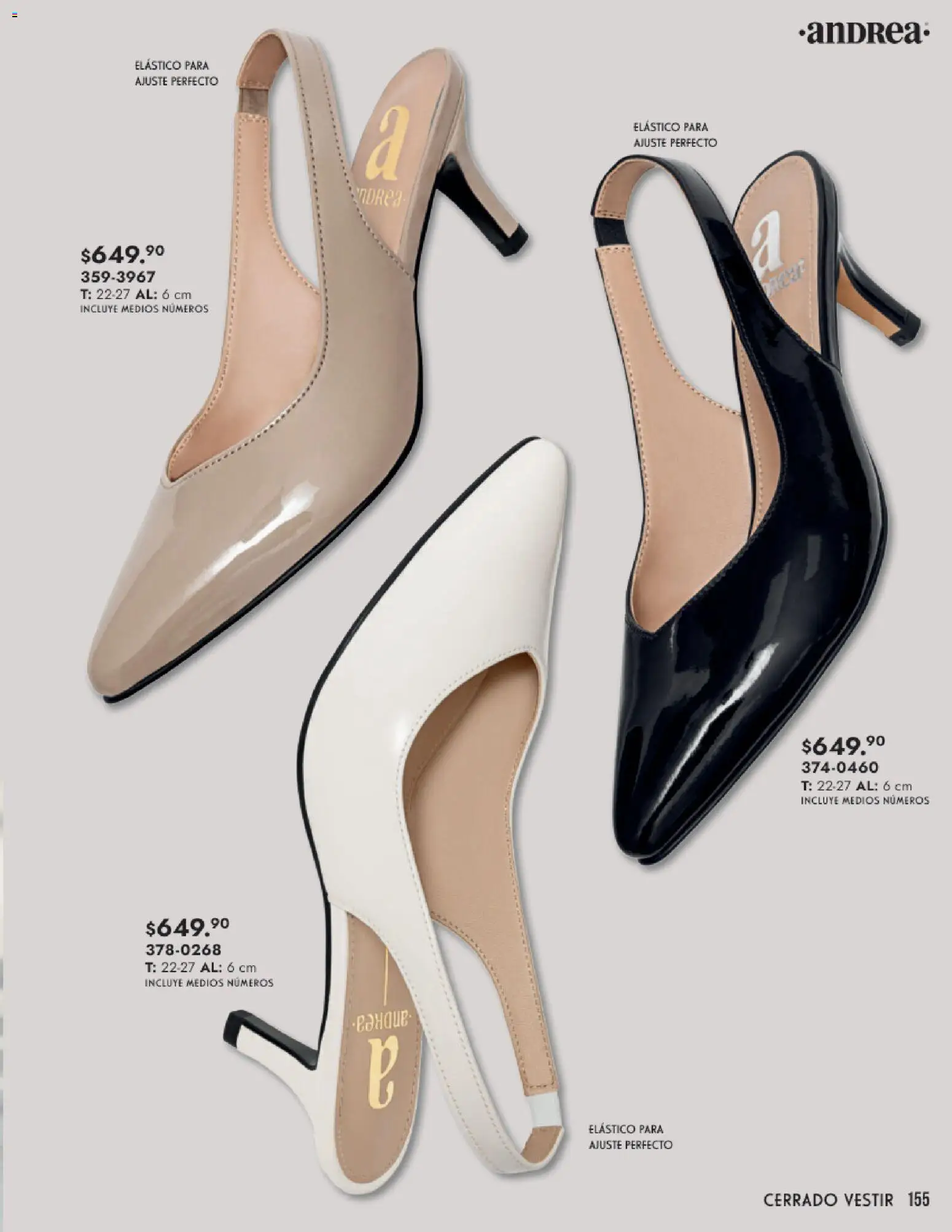Nuevas ofertas de Andrea válidas en toda la República Mexicana desde el 25.01.2026. ¡Encuentra las mejores ofertas en Andrea catálogo Calzado Dama! | Página: 155
