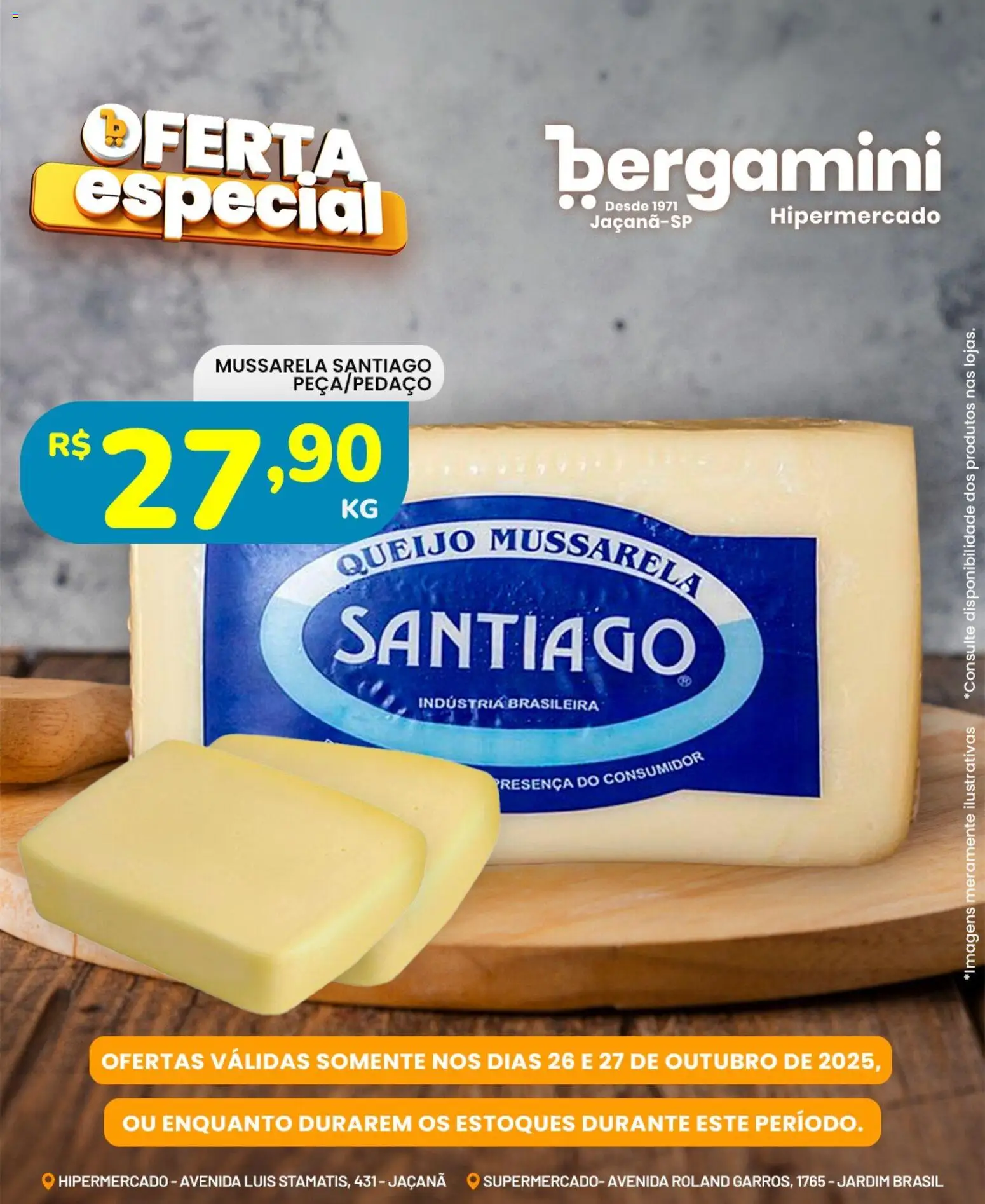 Supermercado Bergamini Folheto - válido de 26.10.2025 | Página: 7 | Produtos: Mussarela