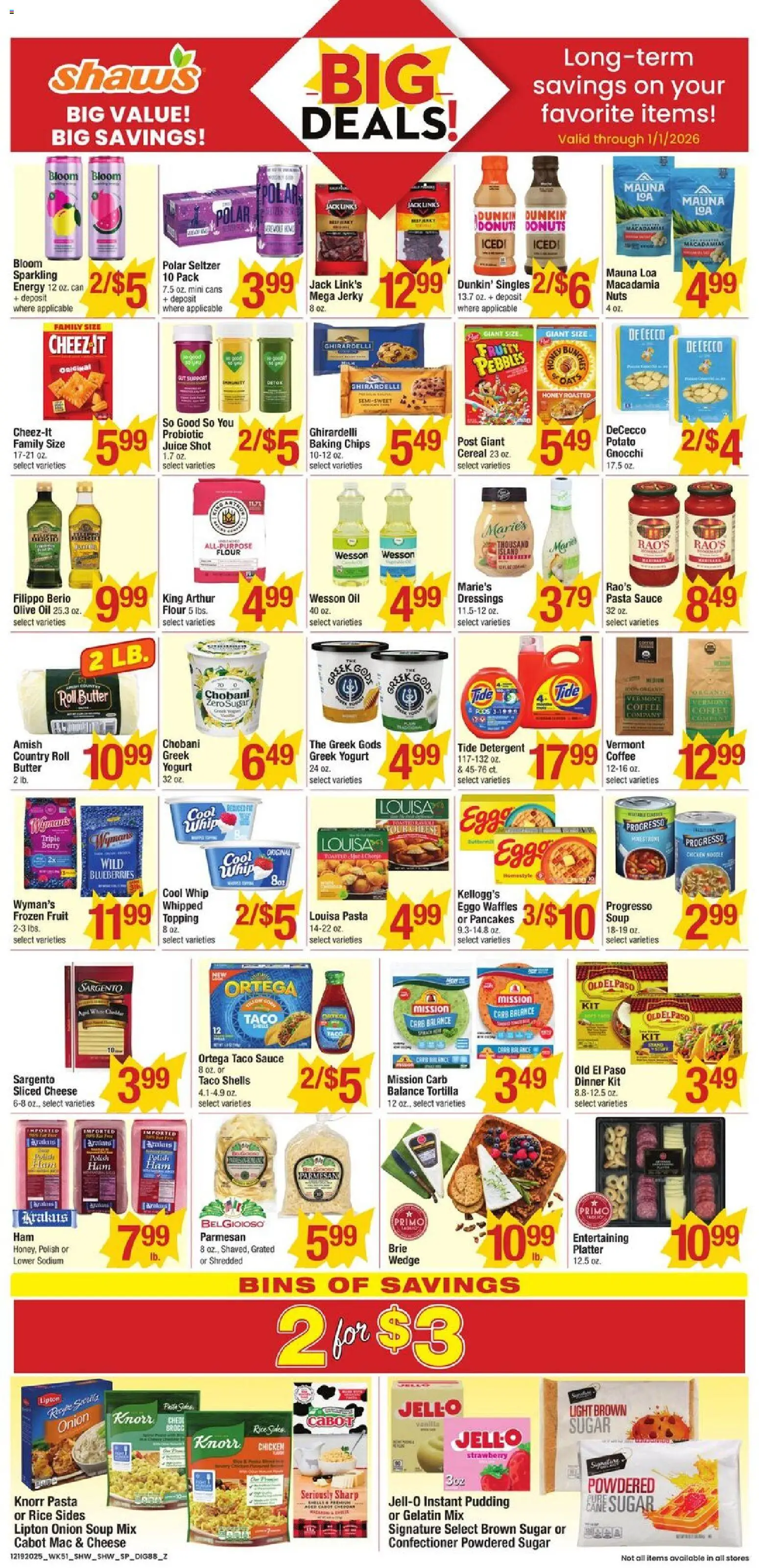Shaw's Weekly Ad - RI - valid from 19.12.2025 | Page: 10 | Products: Cheese, Coffee, Pasta, Blueberries