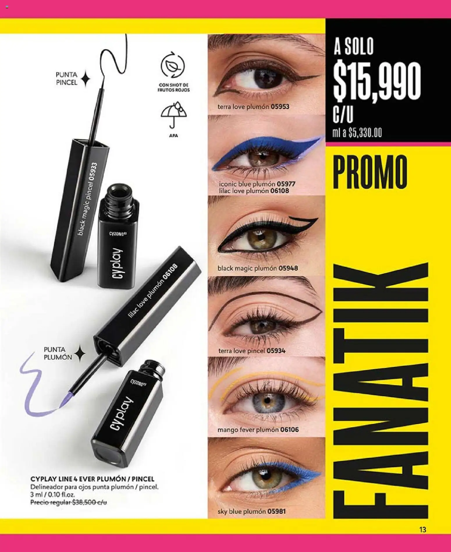 CyZone revista - valida desde el 01.01.2026 | Página: 13 | Productos: Mango, Delineador