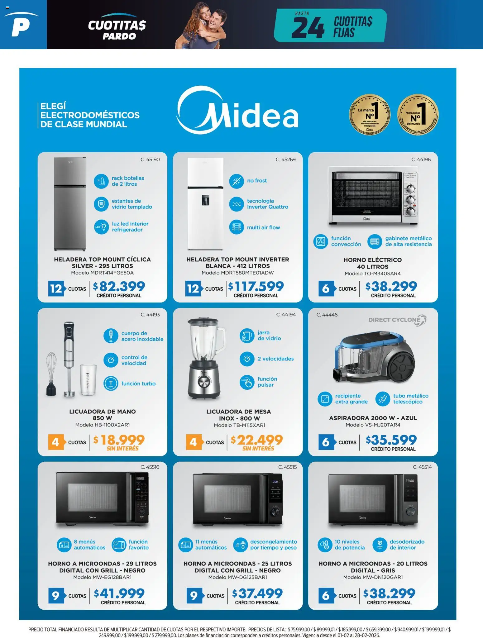 Pardo catálogo │ válido desde el 01.02.2026 | Página: 8 | Productos: Refrigerador, Peso, Aspiradora, Gabinete