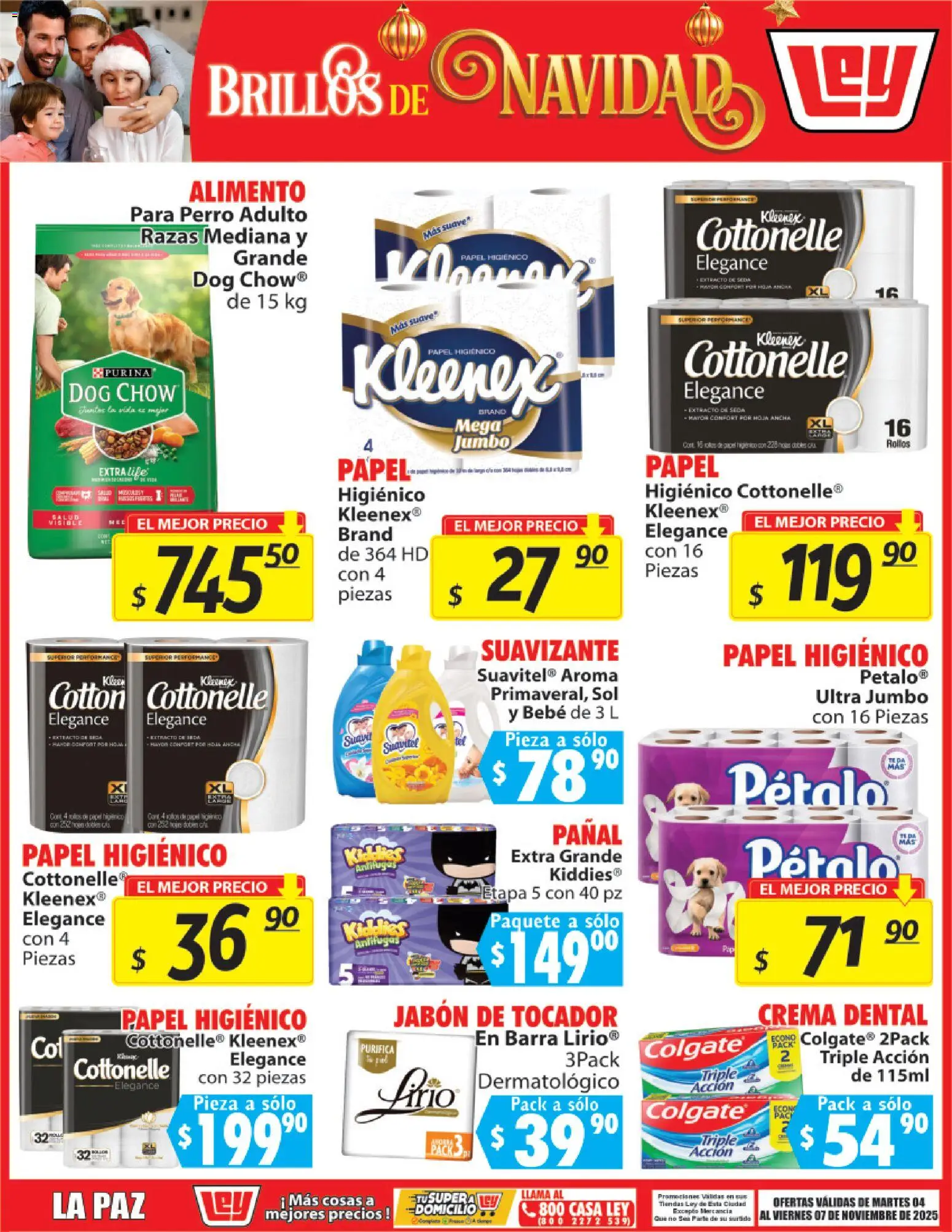 Nuevas ofertas de Casa Ley válidas en toda la República Mexicana desde el 04.11.2025. ¡Encuentra las mejores ofertas en Casa Ley folleto Brillos de Navidad! | Página: 5 | Productos: Crema, Papel higiénico, Barra, Jabón