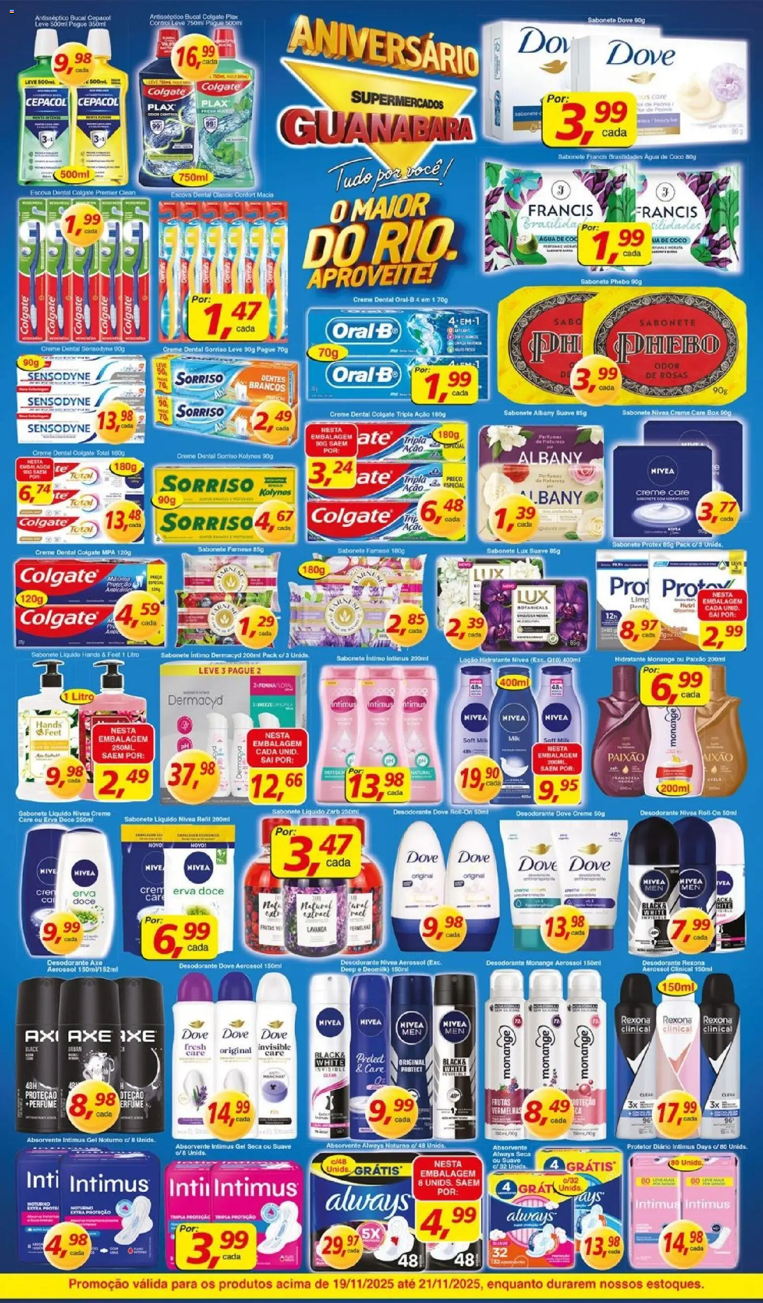 Supermercados Guanabara Folheto - válido de 19.11.2025 | Página: 8 | Produtos: Escova, Desodorante, Sabonete, Creme dental