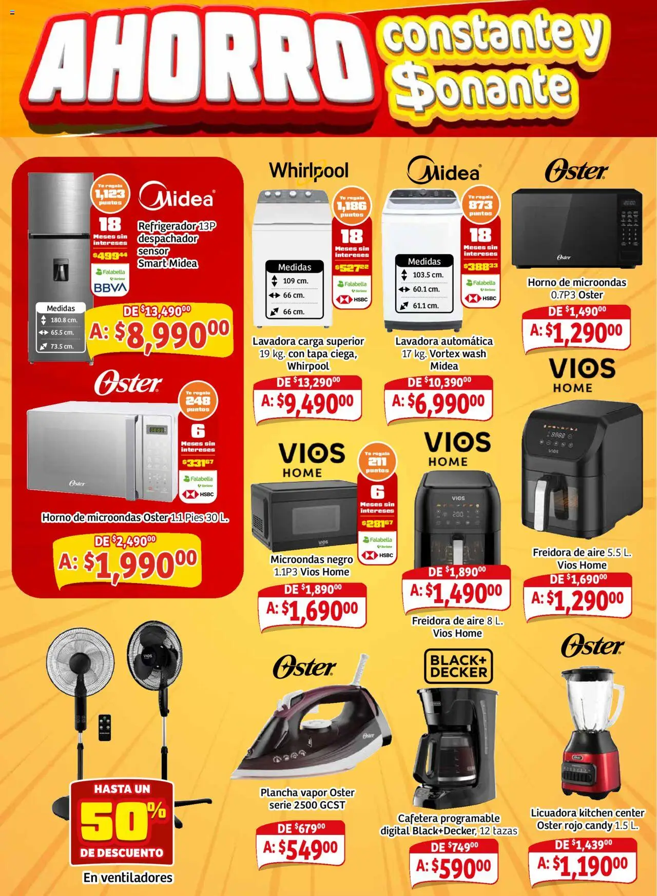 Nuevas ofertas de Soriana válidas en toda la República Mexicana desde el 25.09.2025. ¡Encuentra las mejores ofertas en Soriana - Pesito Valedor Mercado: Edo Mex, Valle De México, Gro, Hgo, Mor, Pue, Qto, Tlax, Ver! | Página: 23 | Productos: Refrigerador, Freidora de aire, Cafetera, Plancha