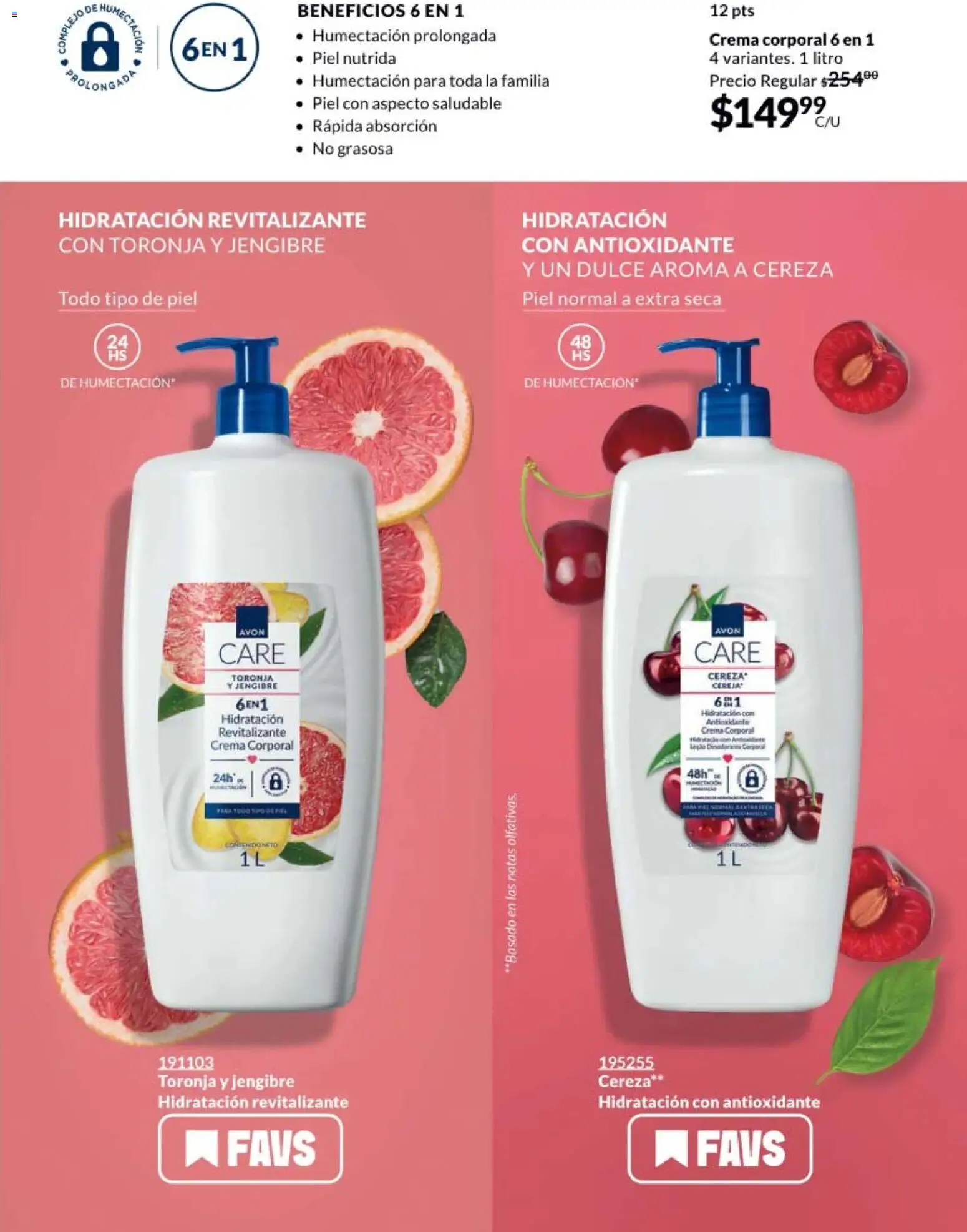 Nuevas ofertas de AVON válidas en toda la República Mexicana desde el 20.02.2026. ¡Encuentra las mejores ofertas en AVON campaña 4 2026! | Página: 161 | Productos: Desodorante, Crema, Toronja, Crema corporal
