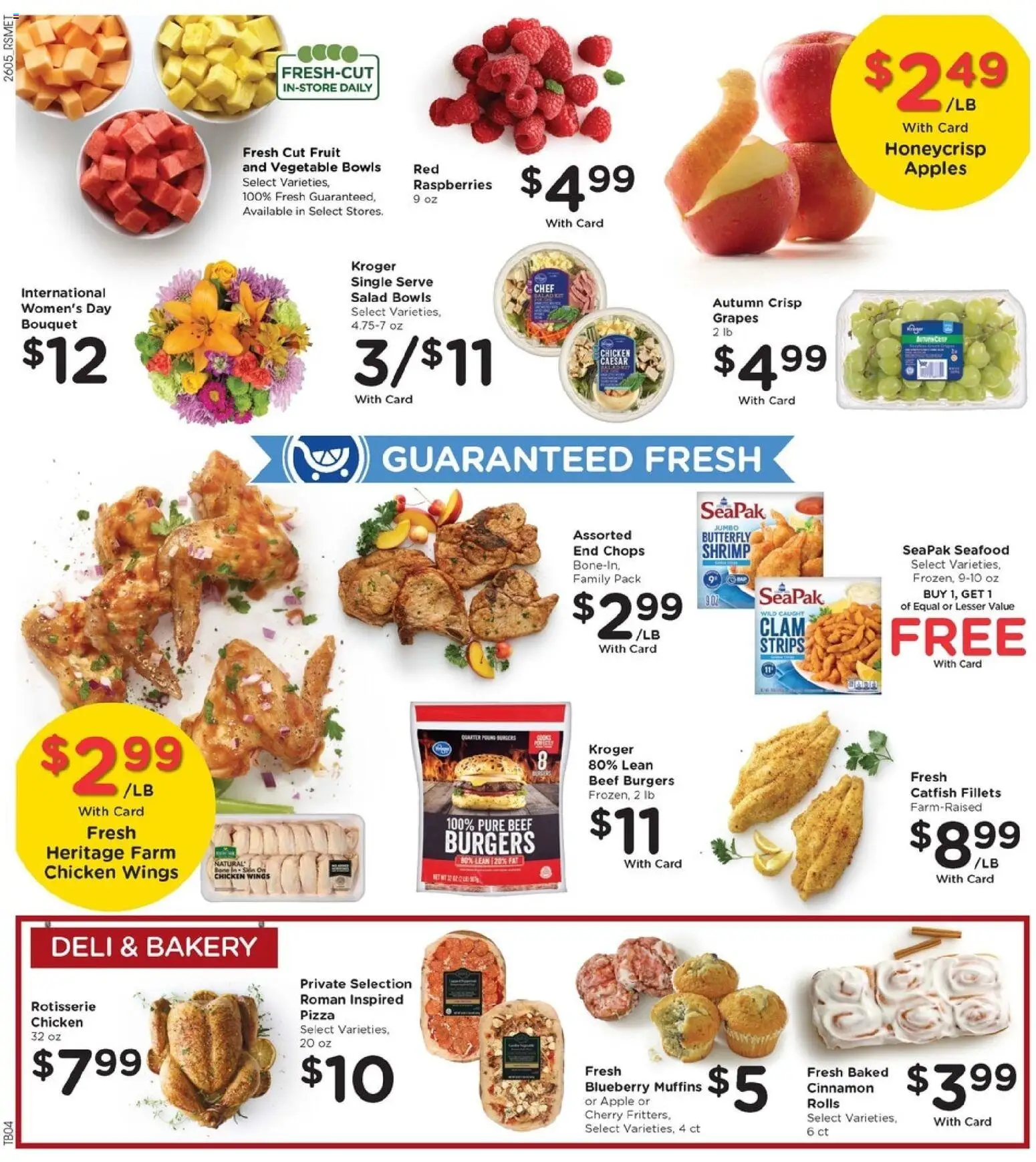 Pick ‘n Save Weekly Ad - valid from 04.03.2026 | Page: 9 | Products: Bakery, Box, Salad, Seafood