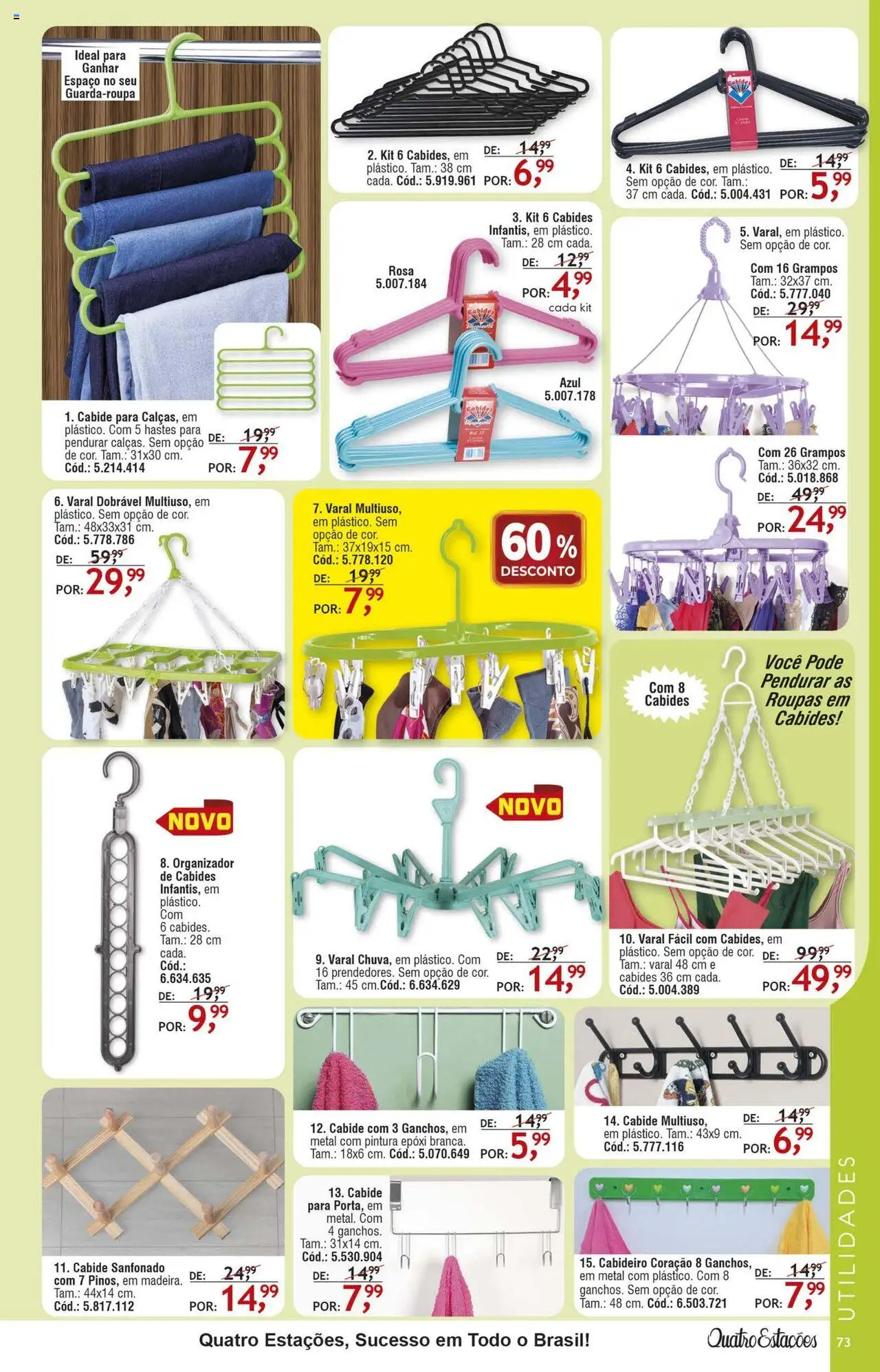 Quatro Estações Folheto - válido de 01.08.2025 | Página: 69 | Produtos: Organizador, Cabide, Roupas