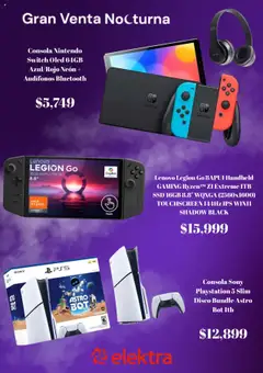 Vista previa de Elektra - Catálogo, nuevo folleto de la tienda, válido en México a partir del 06.10.2025 | Página: 2 | Productos: Audífonos, Playstation, Disco