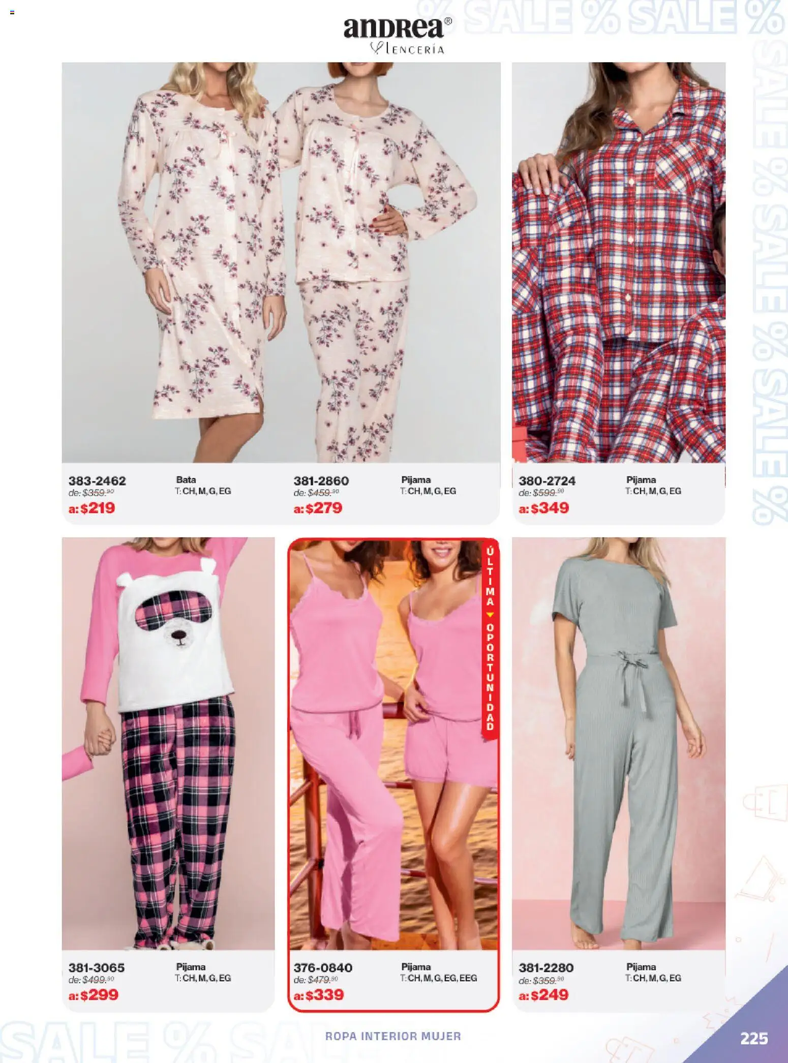 Nuevas ofertas de Andrea válidas en toda la República Mexicana desde el 21.12.2025. ¡Encuentra las mejores ofertas en Andrea catálogo Outlet! | Página: 225 | Productos: Pijama, Ropa, Ropa interior, Bata