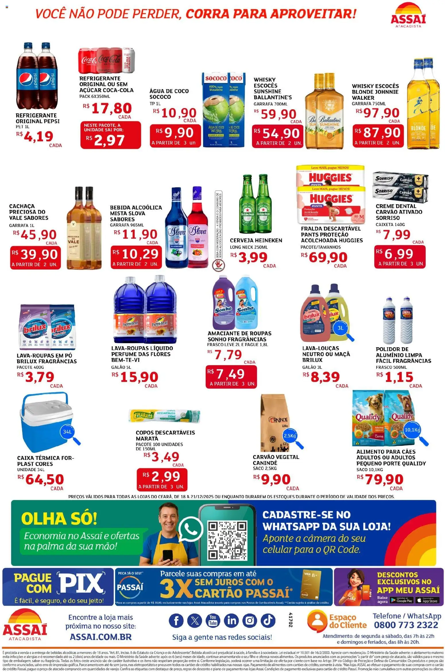Assaí Atacadista Folheto - válido de 18.12.2025 | Página: 3 | Produtos: Pneus, Copos, Creme dental, Câmera