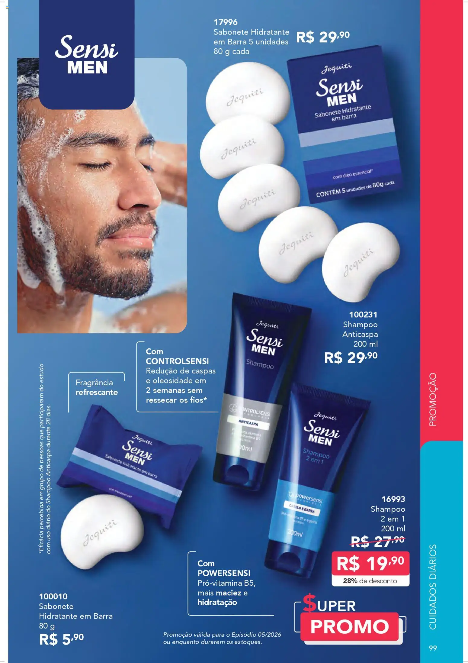 Jequiti Folheto - válido de 28.03.2026 | Página: 99 | Produtos: Shampoo, Fragrância, Óleo, Sabonete