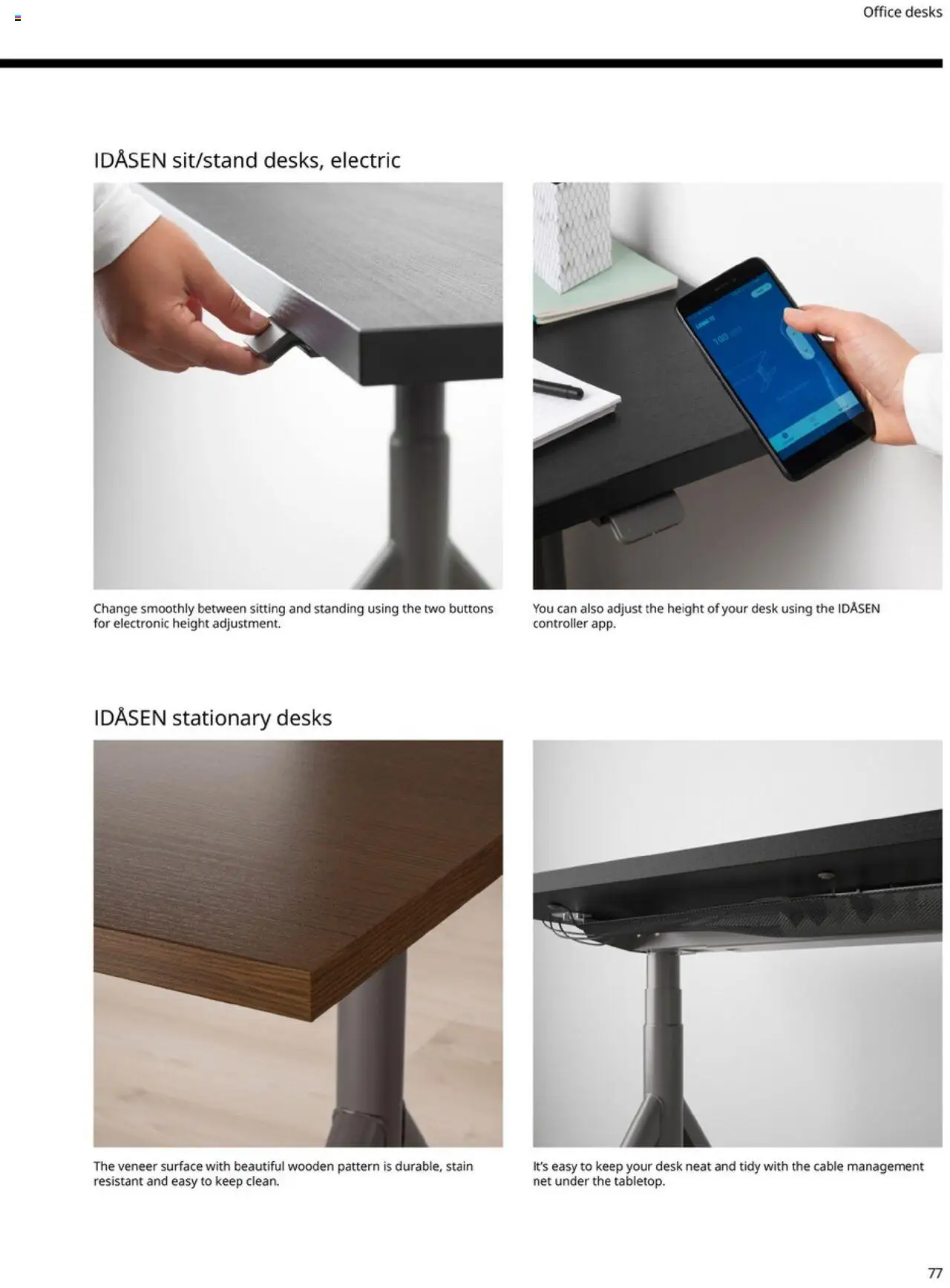 IKEA Office Brochure 2025 - valid from 01.03.2025 | Page: 77 | Products: Desk, Cable
