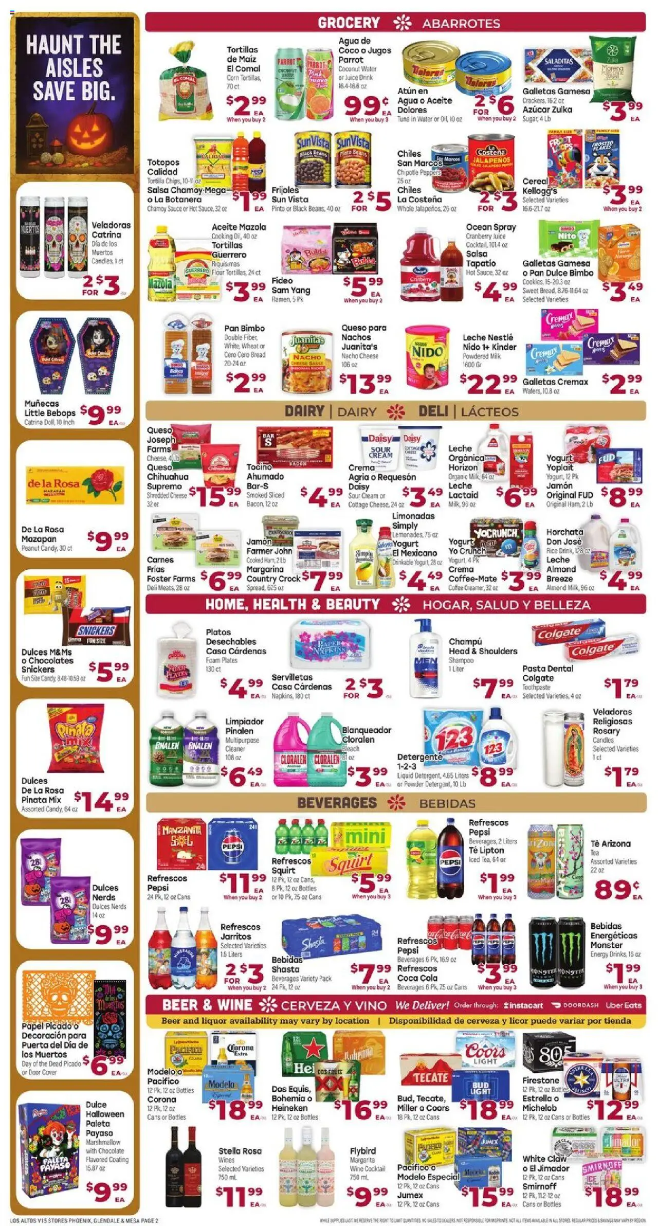 Cardenas Weekly Ad - valid from 01.10.2025 | Page: 2 | Products: Powder, Milk, Sour cream, Pasta