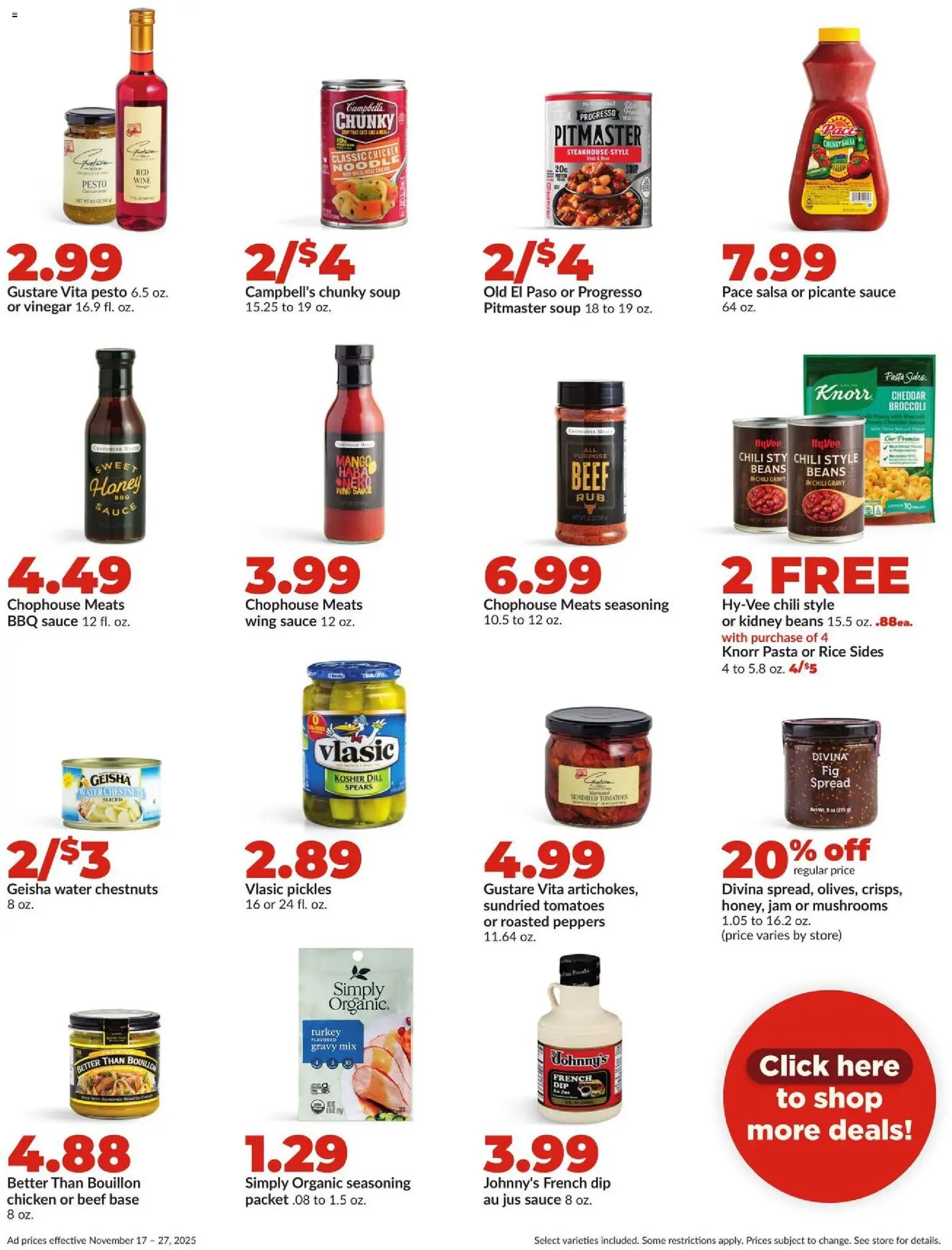 HyVee Weekly Ad - valid from 17.11.2025 | Page: 30 | Products: Vinegar, Wine, Tomatoes, Water