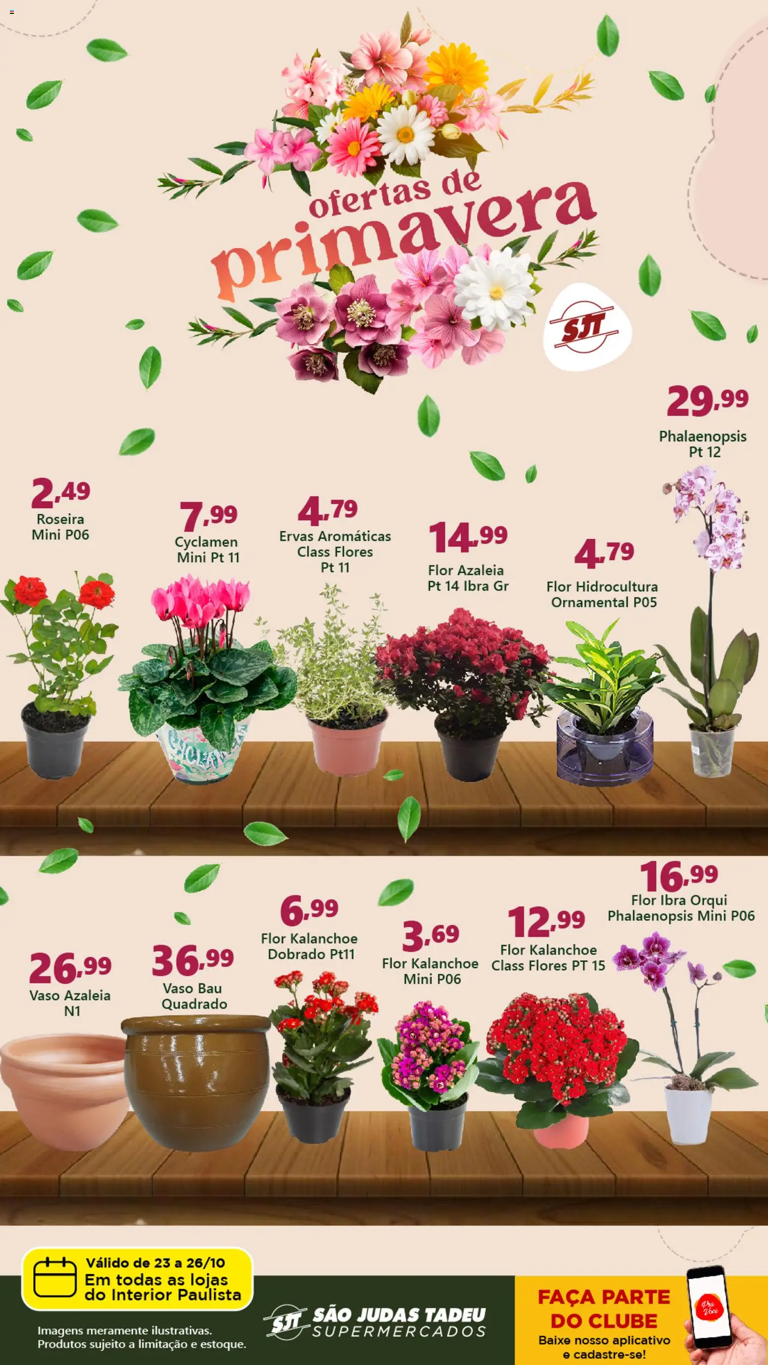 São Judas Tadeu Folheto - válido de 23.10.2025 | Página: 1 | Produtos: Flores, Faca, Vaso