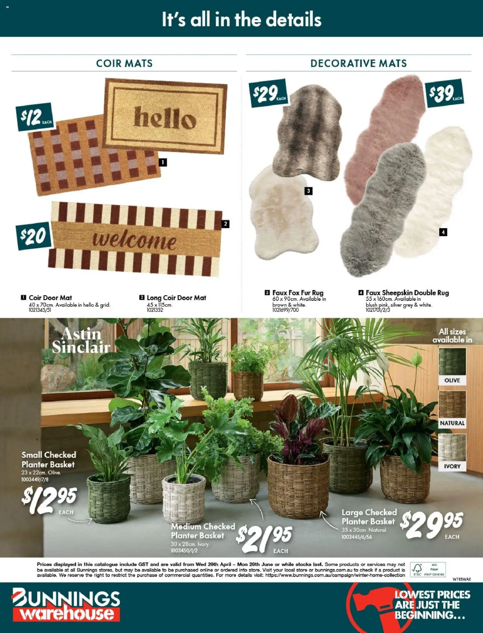 Bunnings Warehouse catalogue - valid from 29.04.2026 | Page: 8 | Products: Door, Fur, Blush, Sheepskin