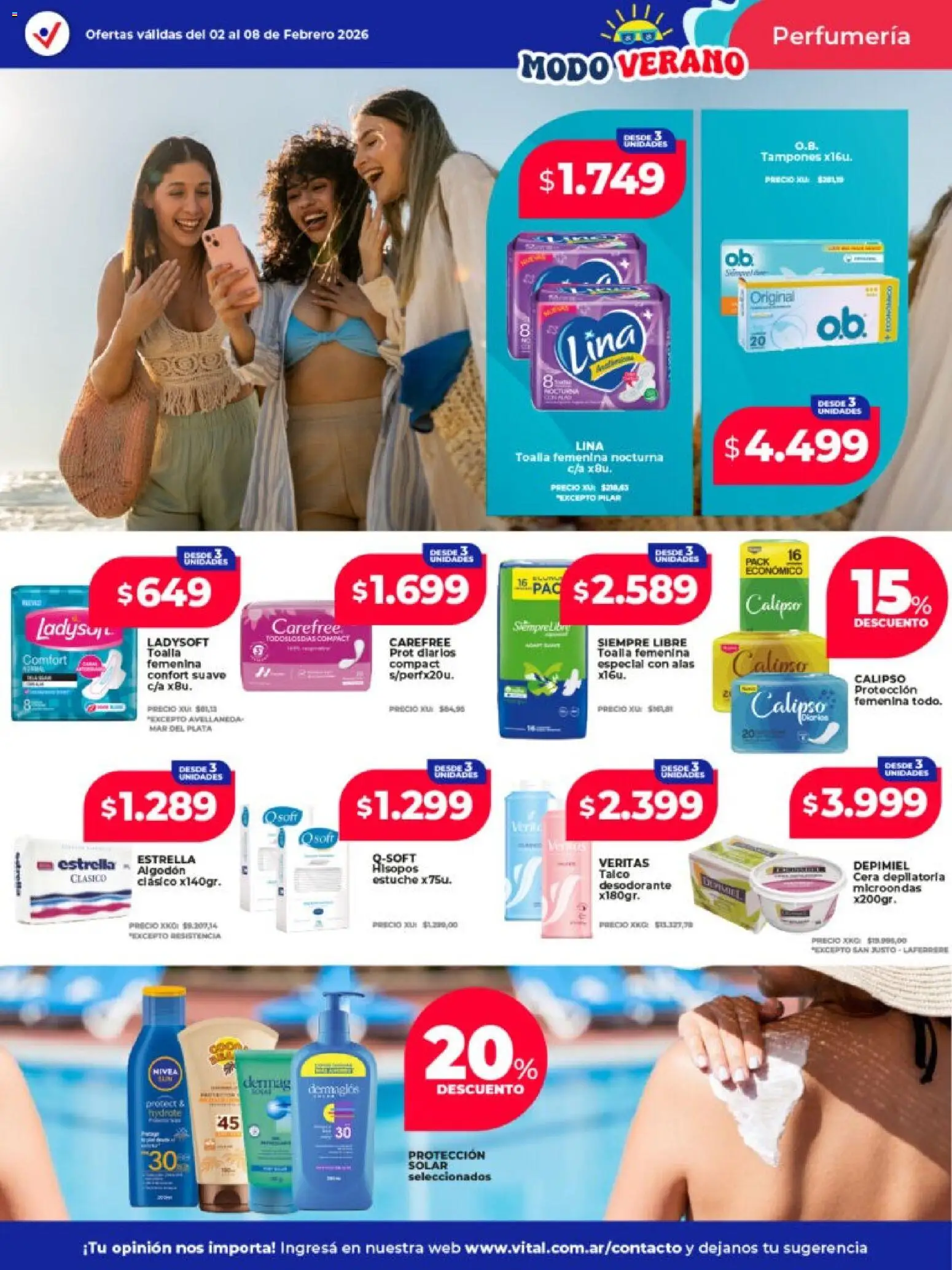 Vital - Ofertas │ válido desde el 02.02.2026 | Página: 3 | Productos: Toalla, Desodorante, Cera, Estuche