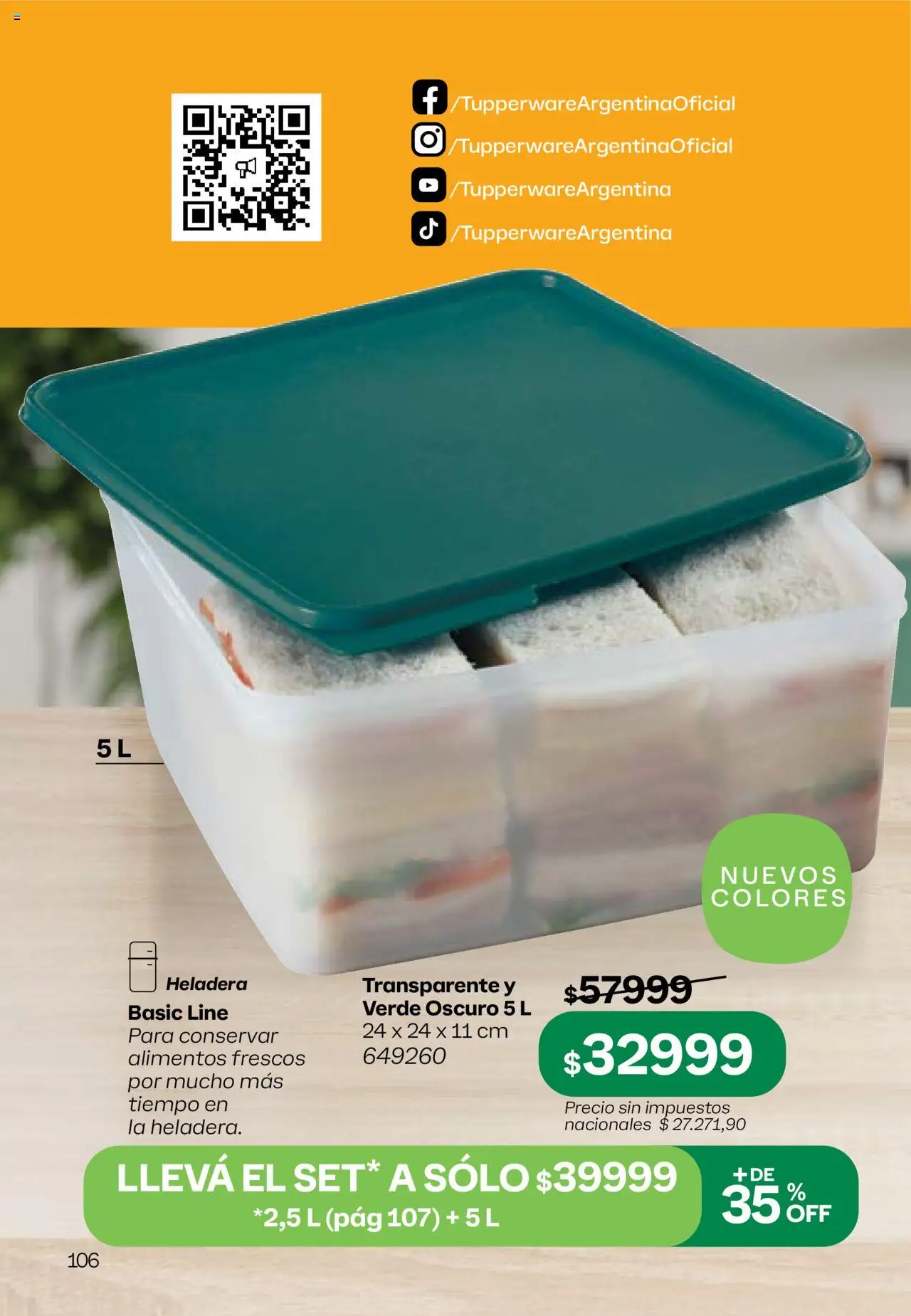 Tupperware Folleto │ válido desde el 08.09.2025 | Página: 107 | Productos: Heladera