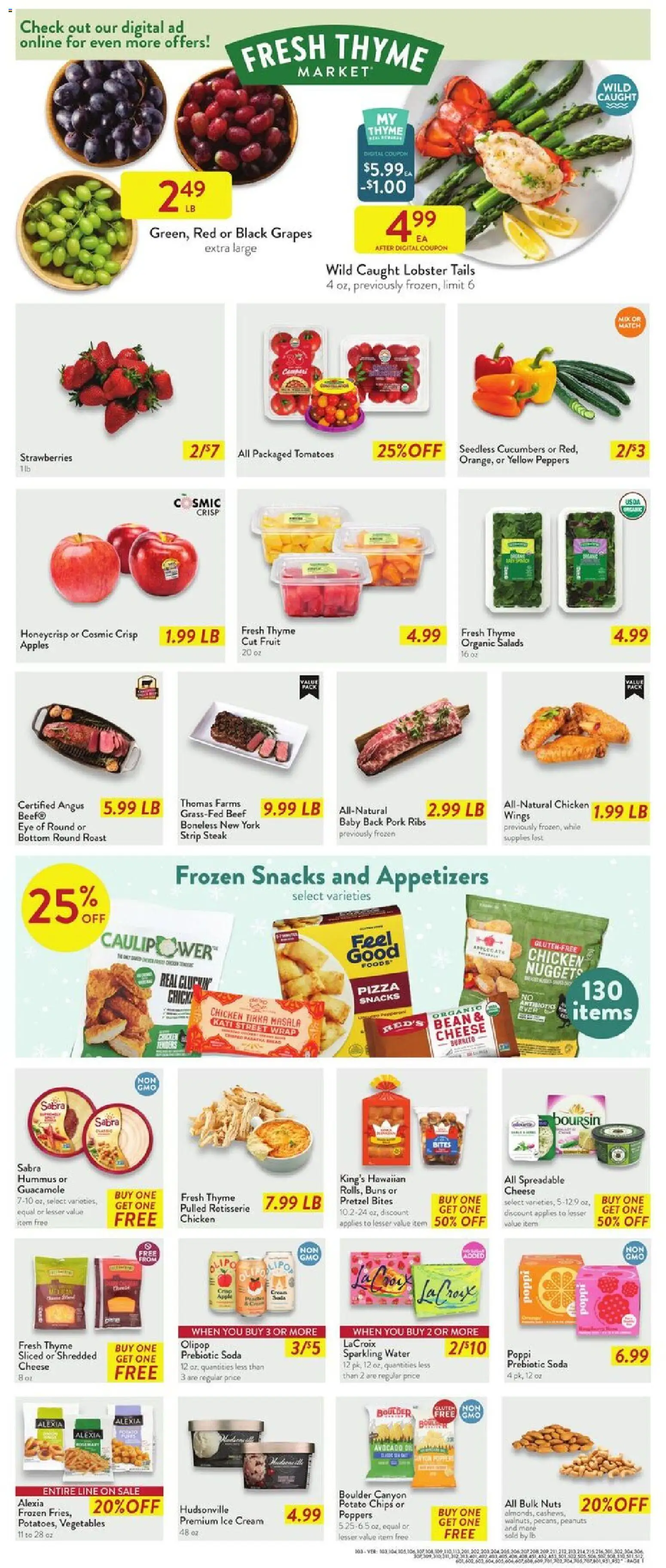 Fresh Thyme Weekly Ad - OH - valid from 04.02.2026 | Page: 3 | Products: Cheese, Beef, Cream, Ice cream