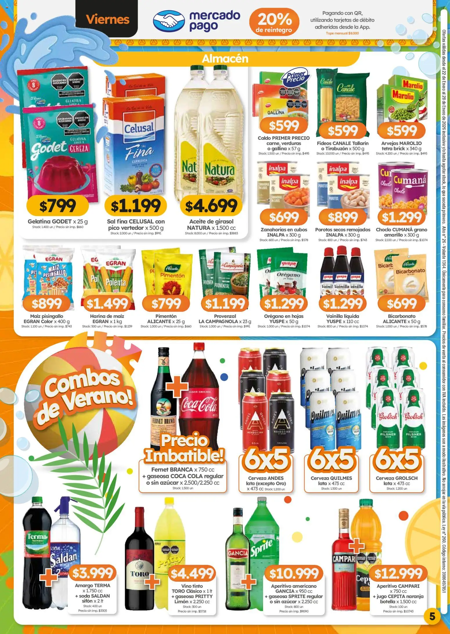 Cordiez ofertas │ válido desde el 22.01.2026 | Página: 5 | Productos: Soda, Cerveza, Fideos, Provenzal