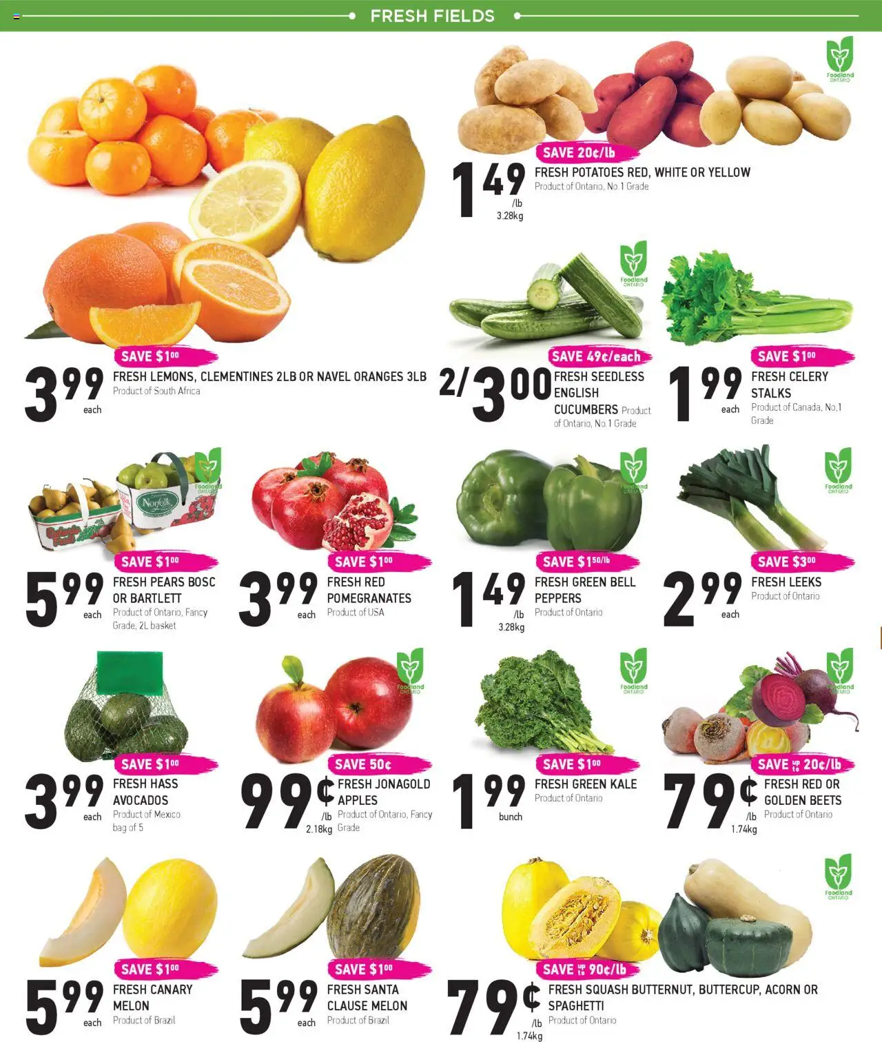 Coppas Fresh Market flyer valid from 16.10.2025 | Page: 2 | Products: Cucumbers, Potatoes, Bag, Basket