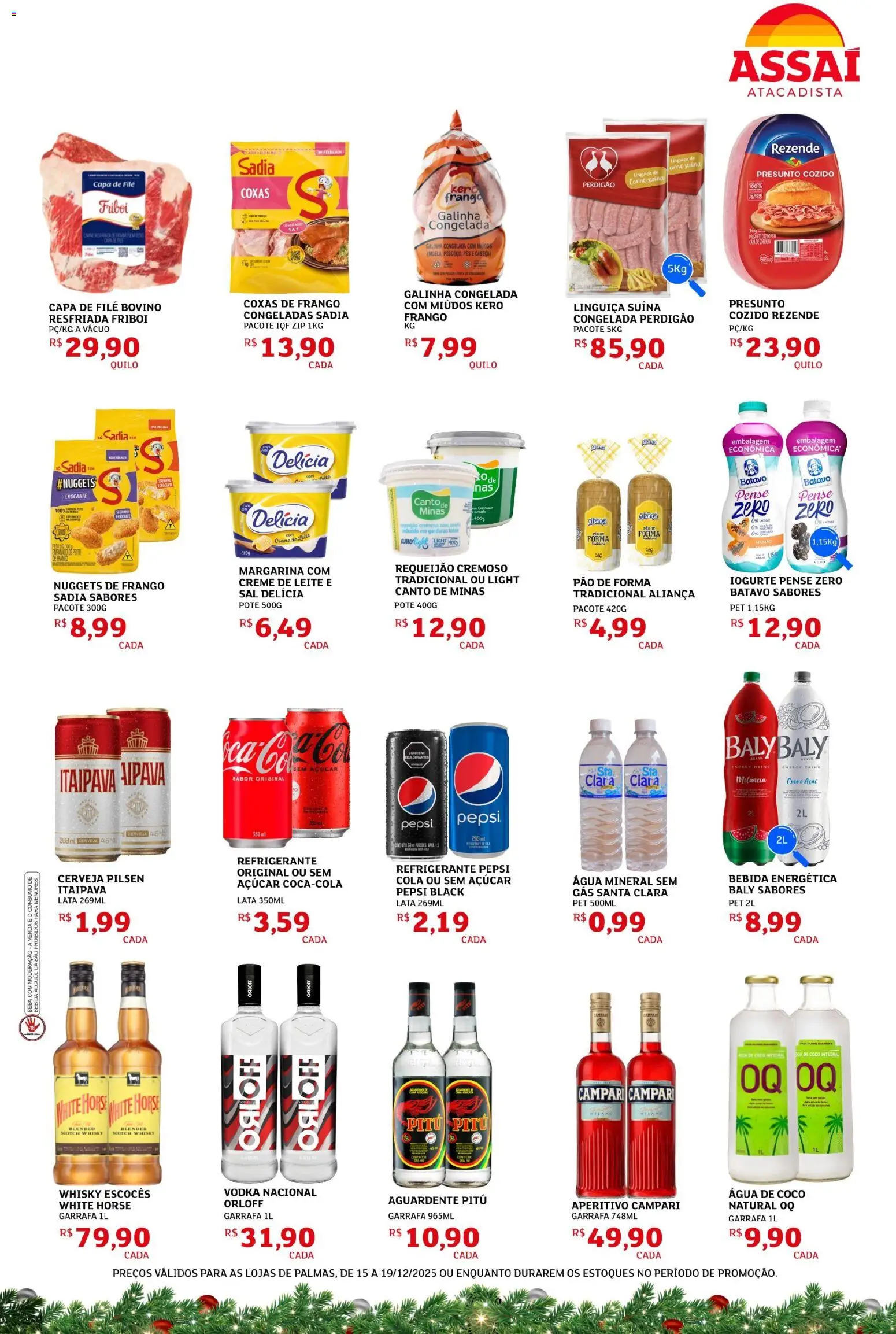 Assaí Atacadista Folheto - válido de 15.12.2025 | Página: 3 | Produtos: Iogurte, Vodka, Água mineral, Campari