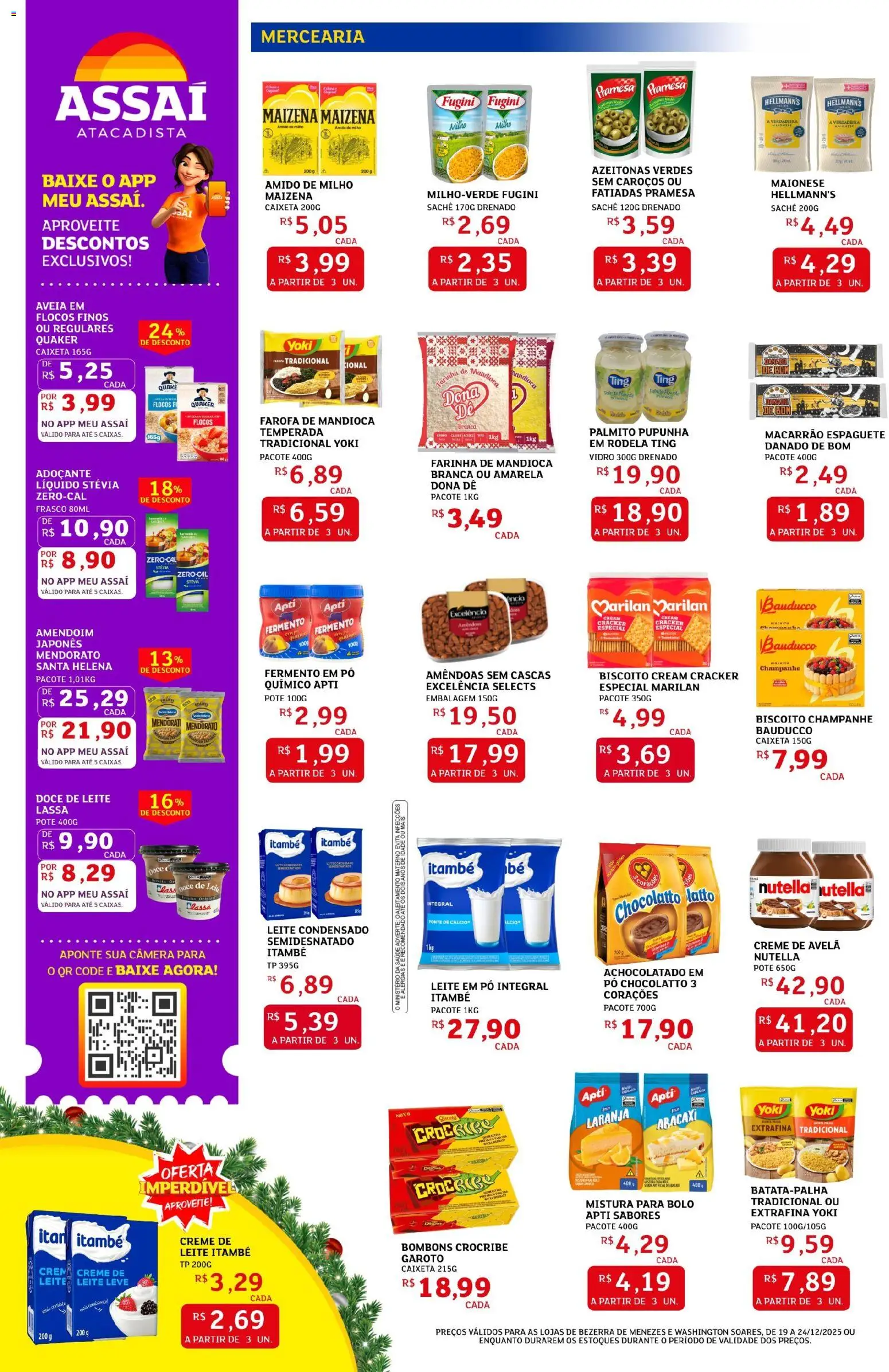 Assaí Atacadista Folheto - válido de 19.12.2025 | Página: 2 | Produtos: Adoçante, Stevia, Creme, Leite condensado
