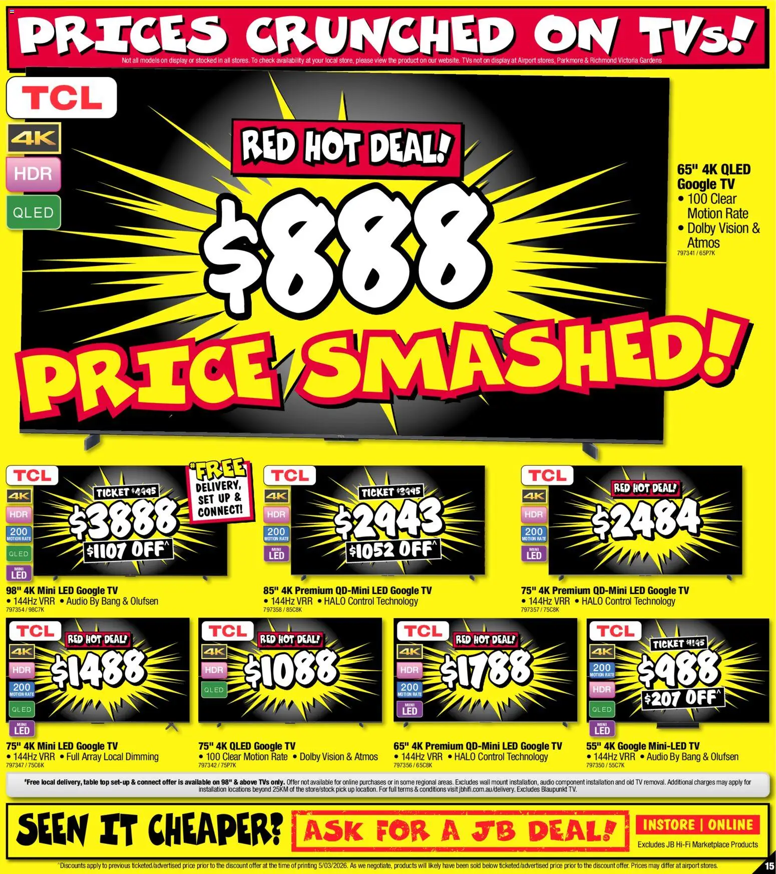 JB Hi-Fi catalogue - valid from 19.03.2026 | Page: 15 | Products: Table, Tv, Audio