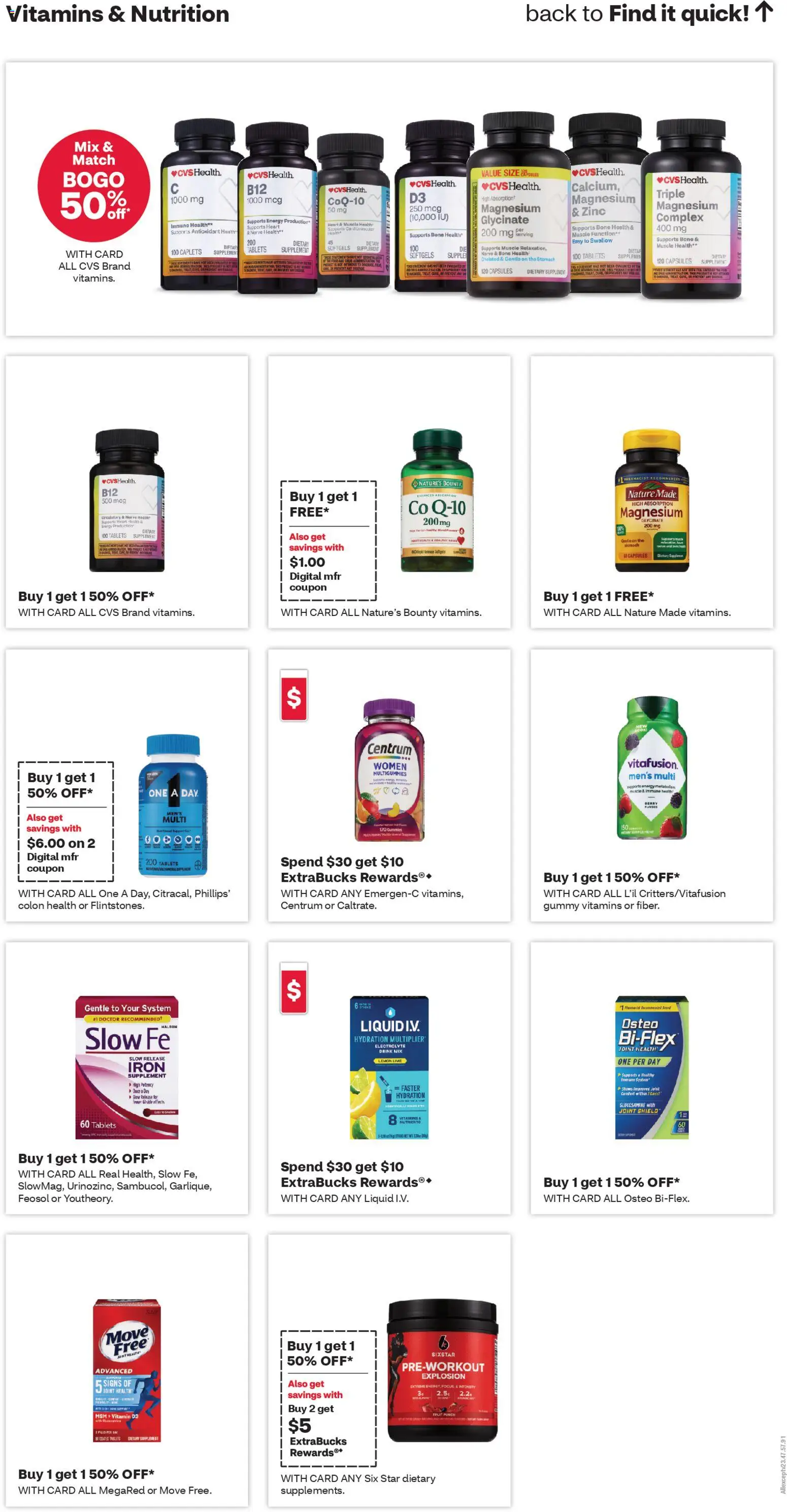 CVS Pharmacy Weekly Ad - valid from 12.04.2026 | Page: 8 | Products: CoQ10, Zinc, Lime, Iron