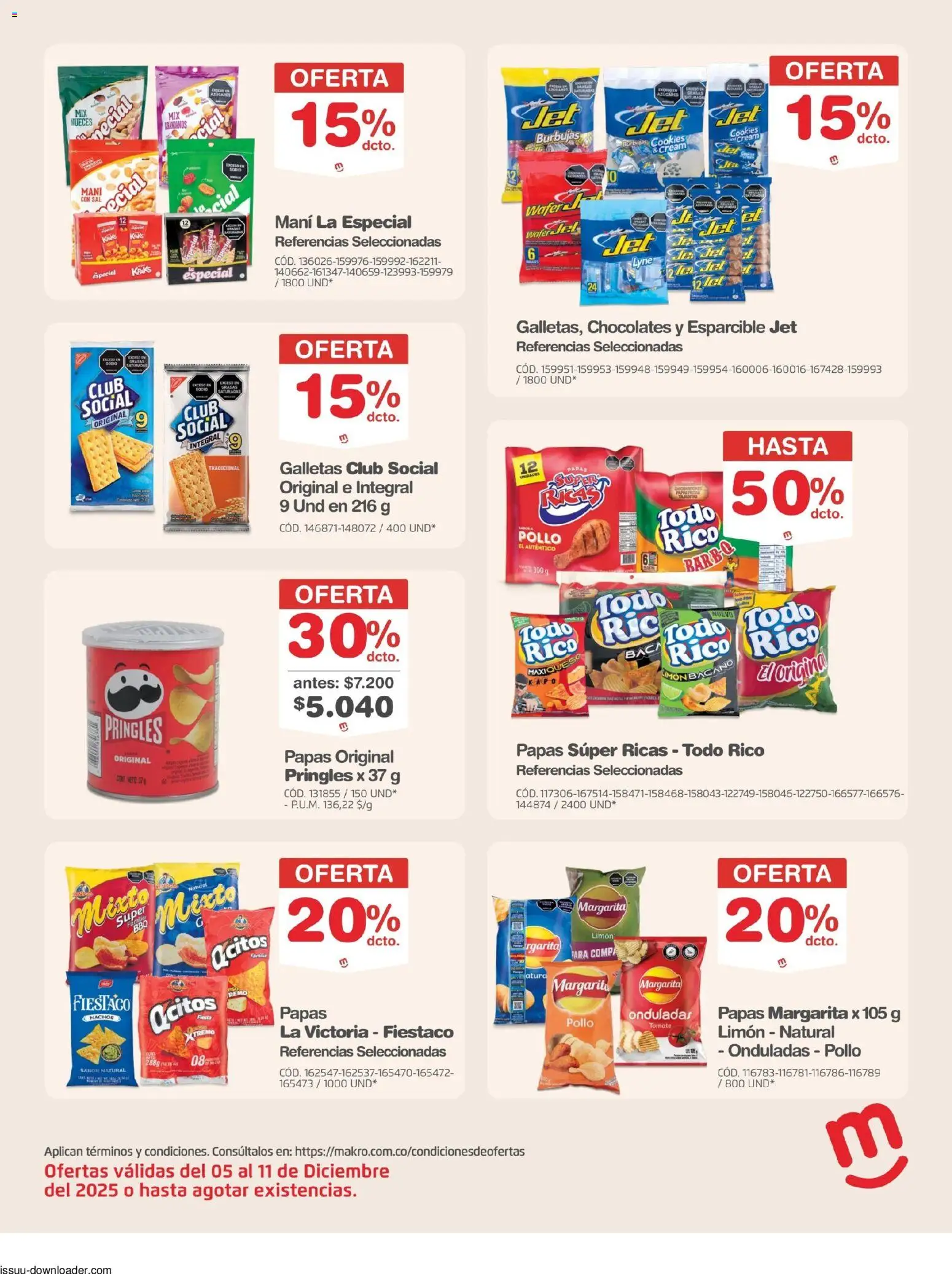 Makro revista - valida desde el 05.12.2025 | Página: 16 | Productos: Nueces, Galletas, Mani, Plátano