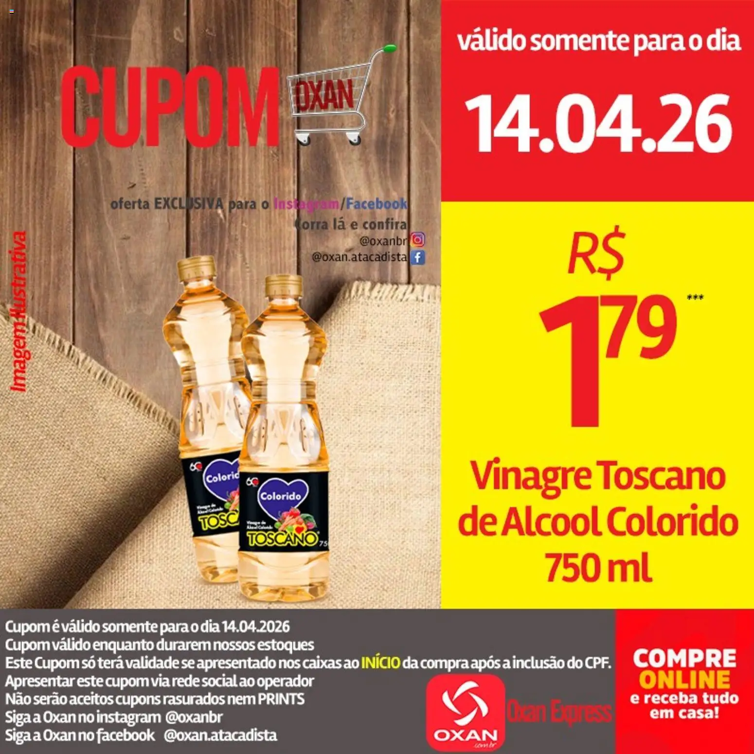 Oxan Atacadista Folheto - válido de 14.04.2026 | Página: 8 | Produtos: Vinagre