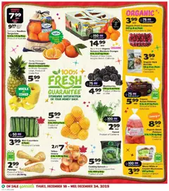 Preview of Thrifty Foods weekly flyer / circulaire from shop Thrifty Foods valid from 18.12.2025 | Page: 5 | Products: Pineapple, Cucumbers, Bag, Oranges