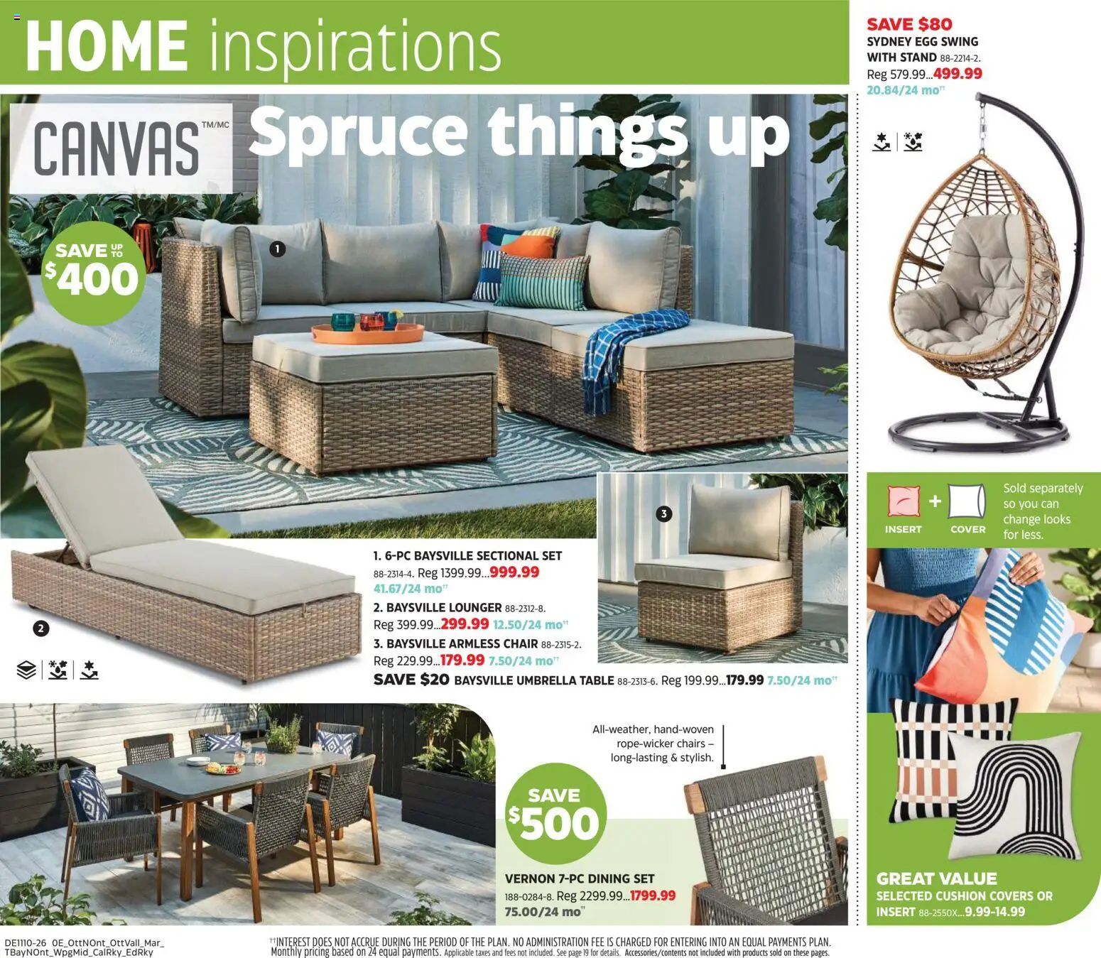 Canadian Tire flyer valid from 05.03.2026 | Page: 20 | Products: Umbrella, Table, Chair