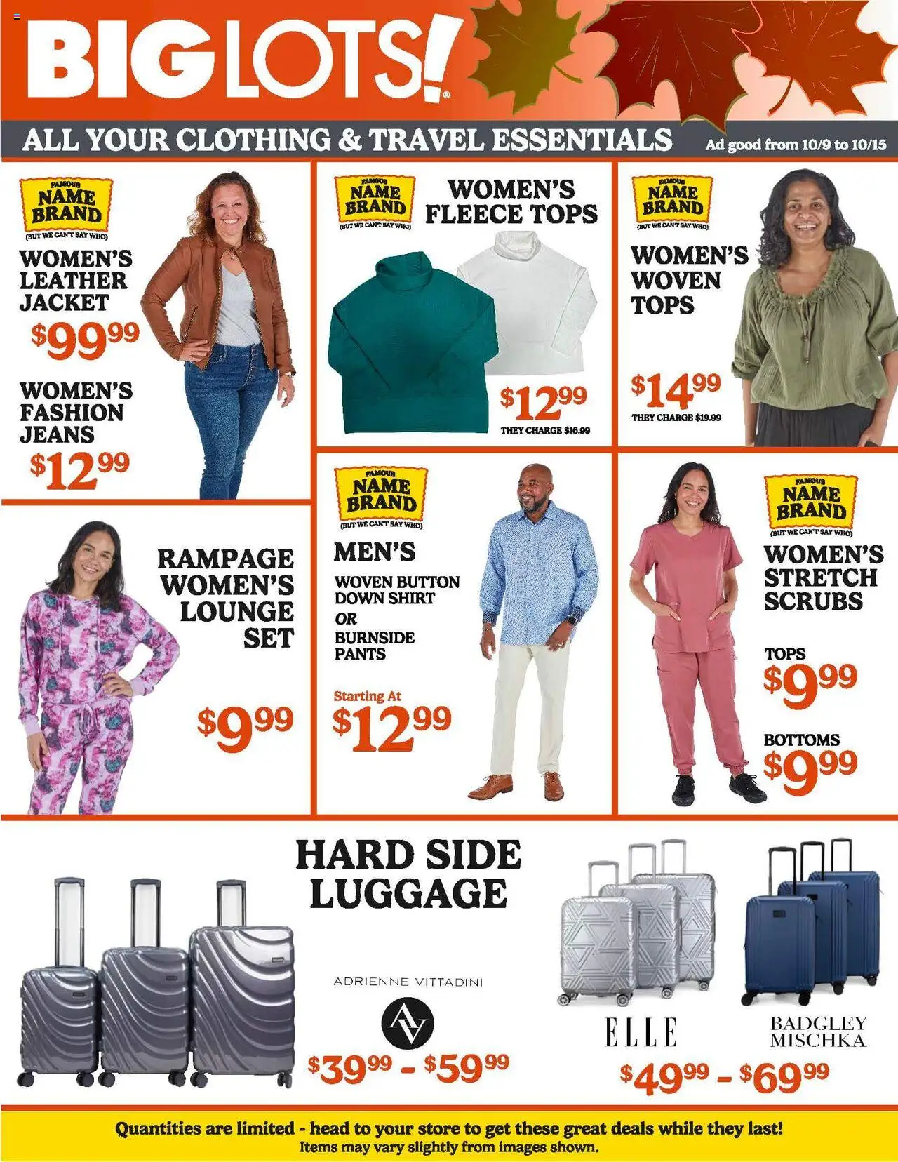 Big Lots Weekly Ad - valid from 09.10.2025 | Page: 4 | Products: Shirt, Jacket, Pants, Jeans