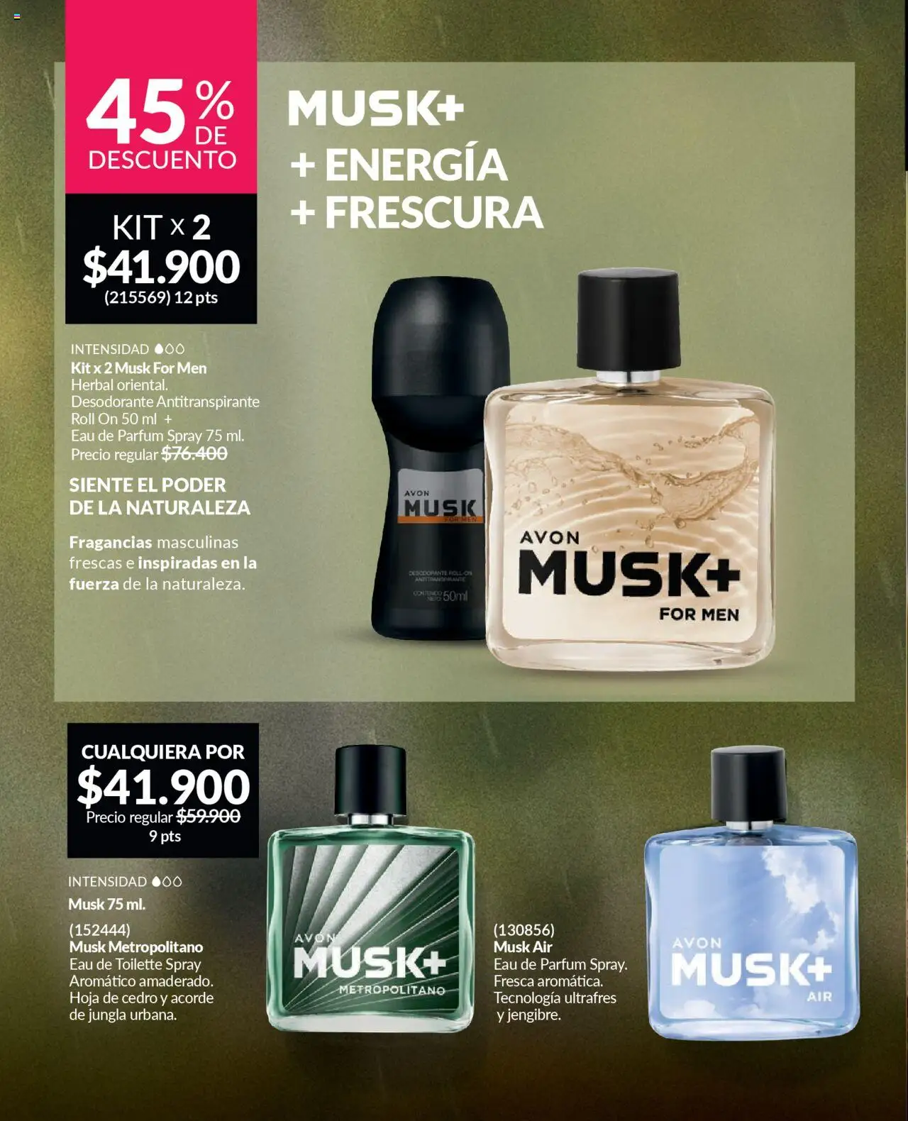 Avon revista - valida desde el 12.09.2025 | Página: 68 | Productos: Eau de toilette, Desodorante, Antitranspirante