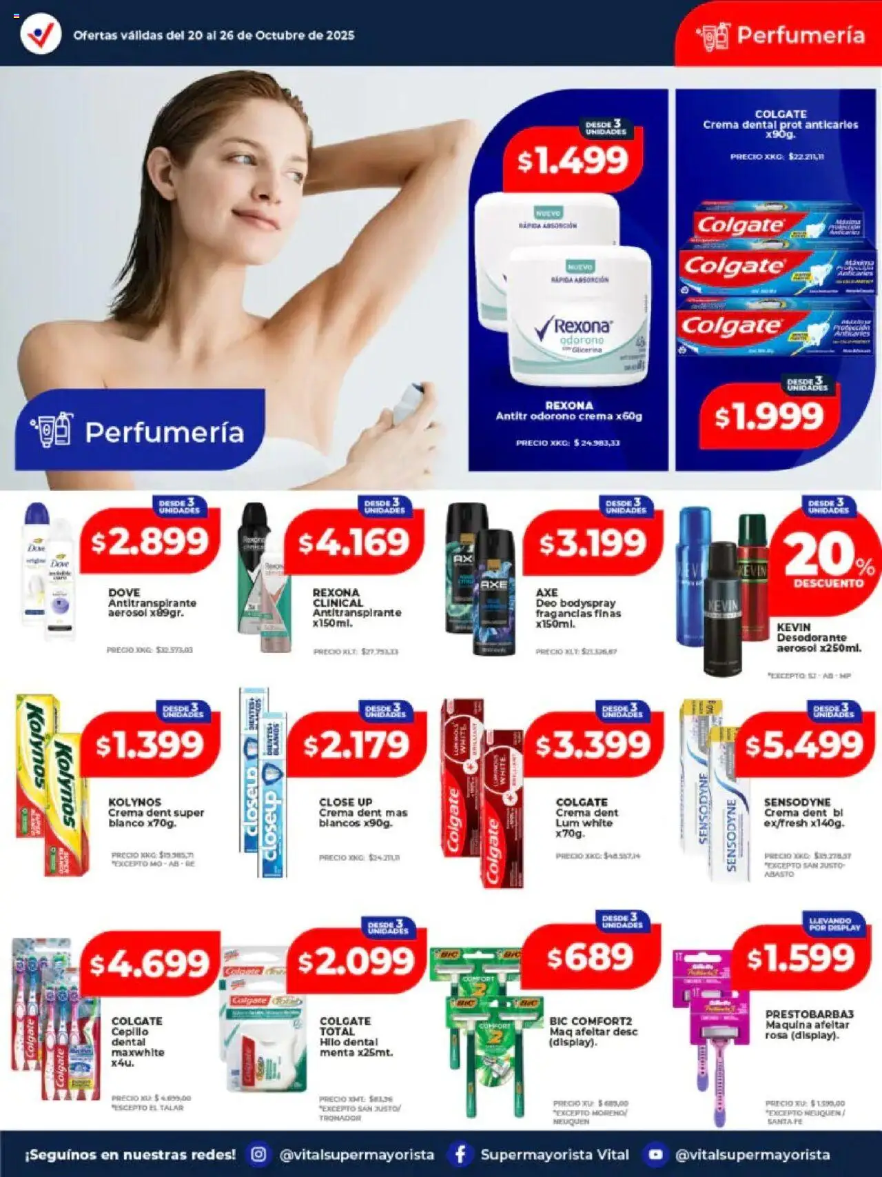 Vital - Ofertas - Posadas │ válido desde el 20.10.2025 | Página: 3 | Productos: Cepillo, Desodorante, Antitranspirante, Hilo dental