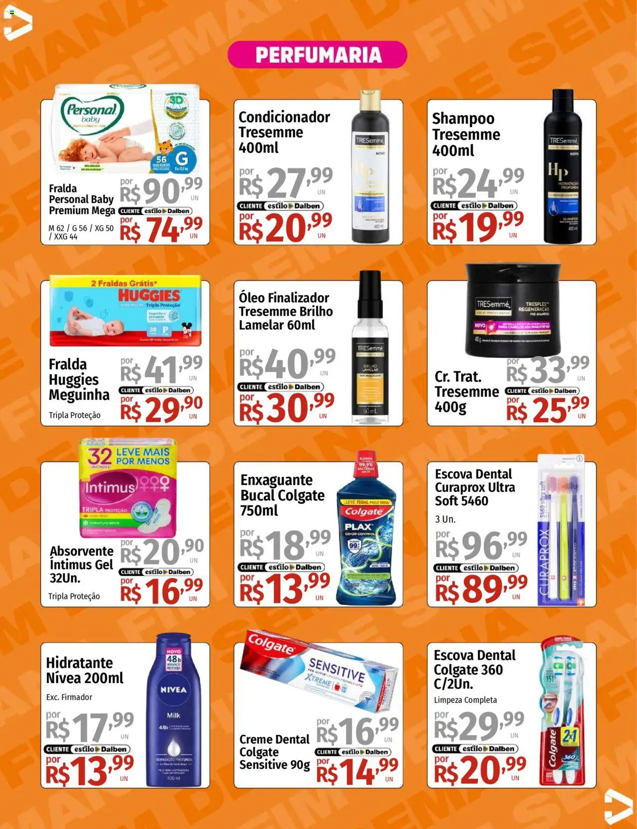 Supermercado Dalben Folheto - válido de 12.09.2025 | Página: 13 | Produtos: Condicionador, Óleo, Creme, Absorvente