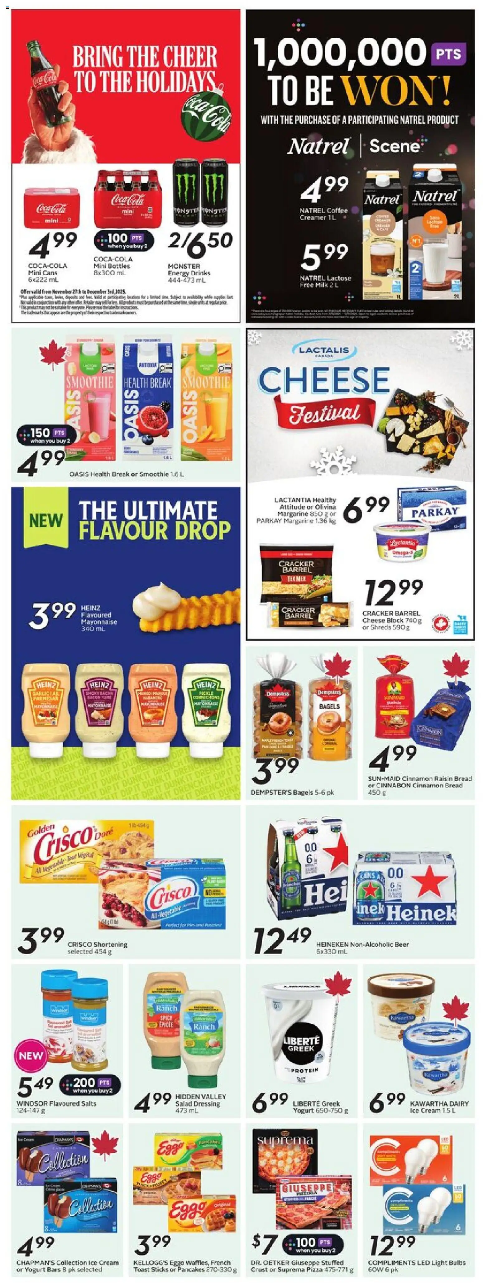 Sobeys flyer valid from 18.12.2025 | Page: 23 | Products: Ice cream, Milk, Cheese, Coffee