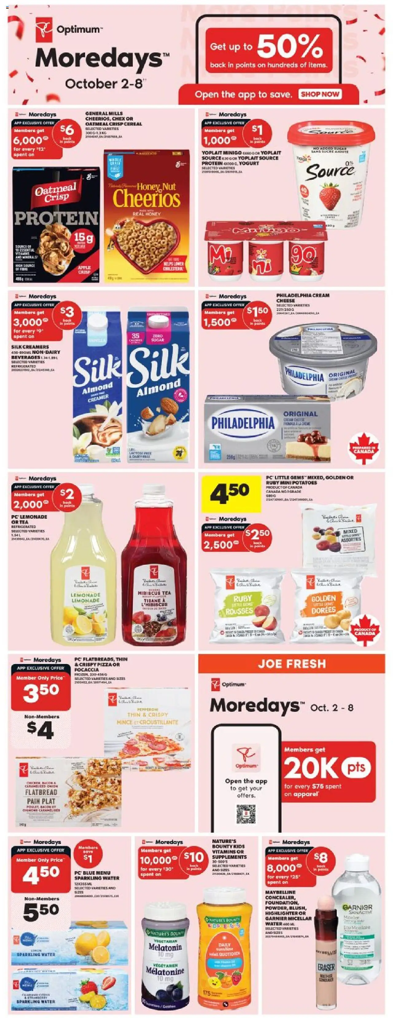 Real Canadian Superstore flyer valid from 02.10.2025 | Page: 12 | Products: PC, Potatoes, Highlighter, Yogurt