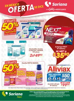 Vista previa de Soriana - Preciazazaso Súper: Valle de México, nuevo folleto de la tienda, válido en México a partir del 25.09.2025 | Página: 36 | Productos: Antigripal, Algodón, Caja, Tableta