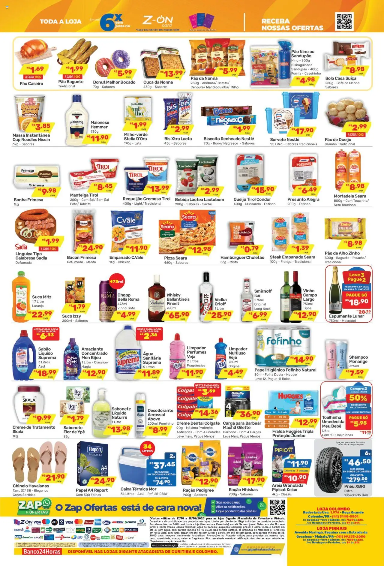 Gigante Atacadista Folheto - válido de 17.10.2025 | Página: 2 | Produtos: Manteiga, Carne, Sorvete, Perfumes