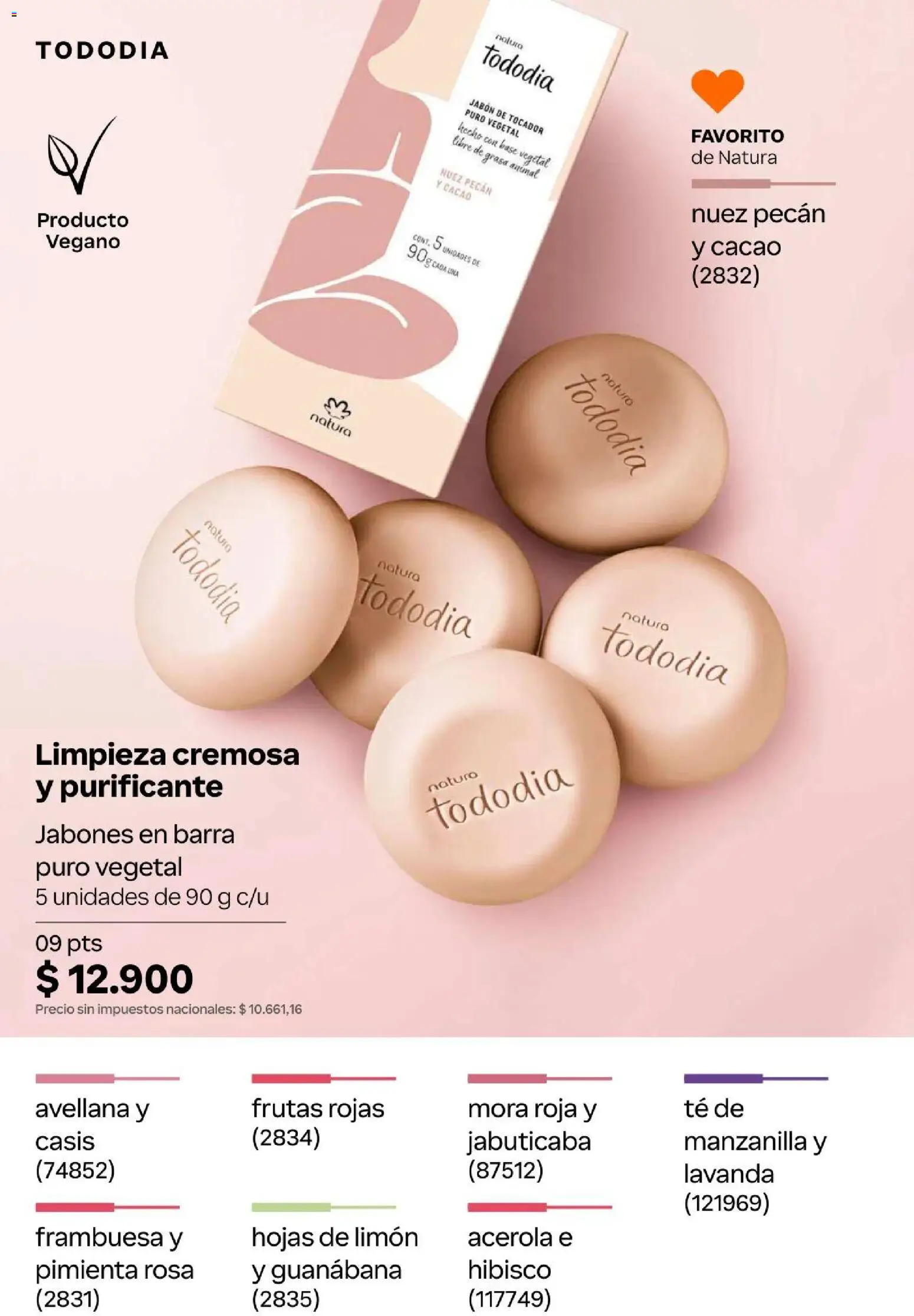 Natura Catálogo Ciclo 4/2026 │ válido desde el 01.04.2026 | Página: 205 | Productos: Jabón, Pimienta, Té, Cacao