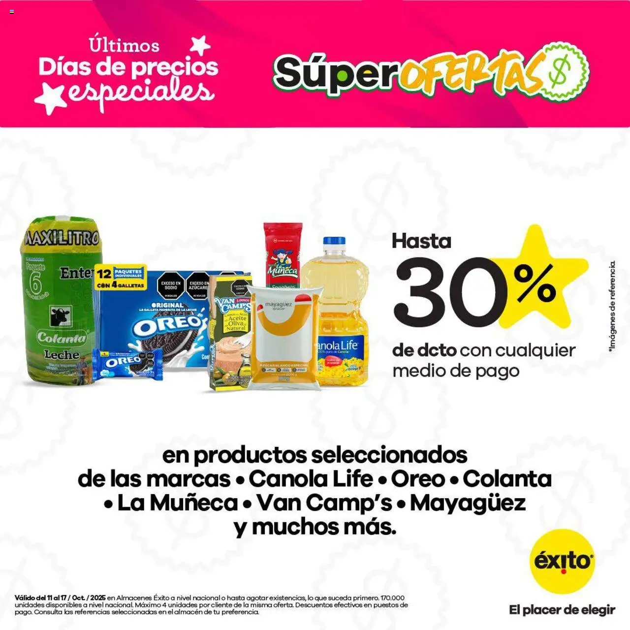 Éxito revista - valida desde el 11.10.2025 | Página: 4 | Productos: Galletas, Azucar, Oliva, Leche