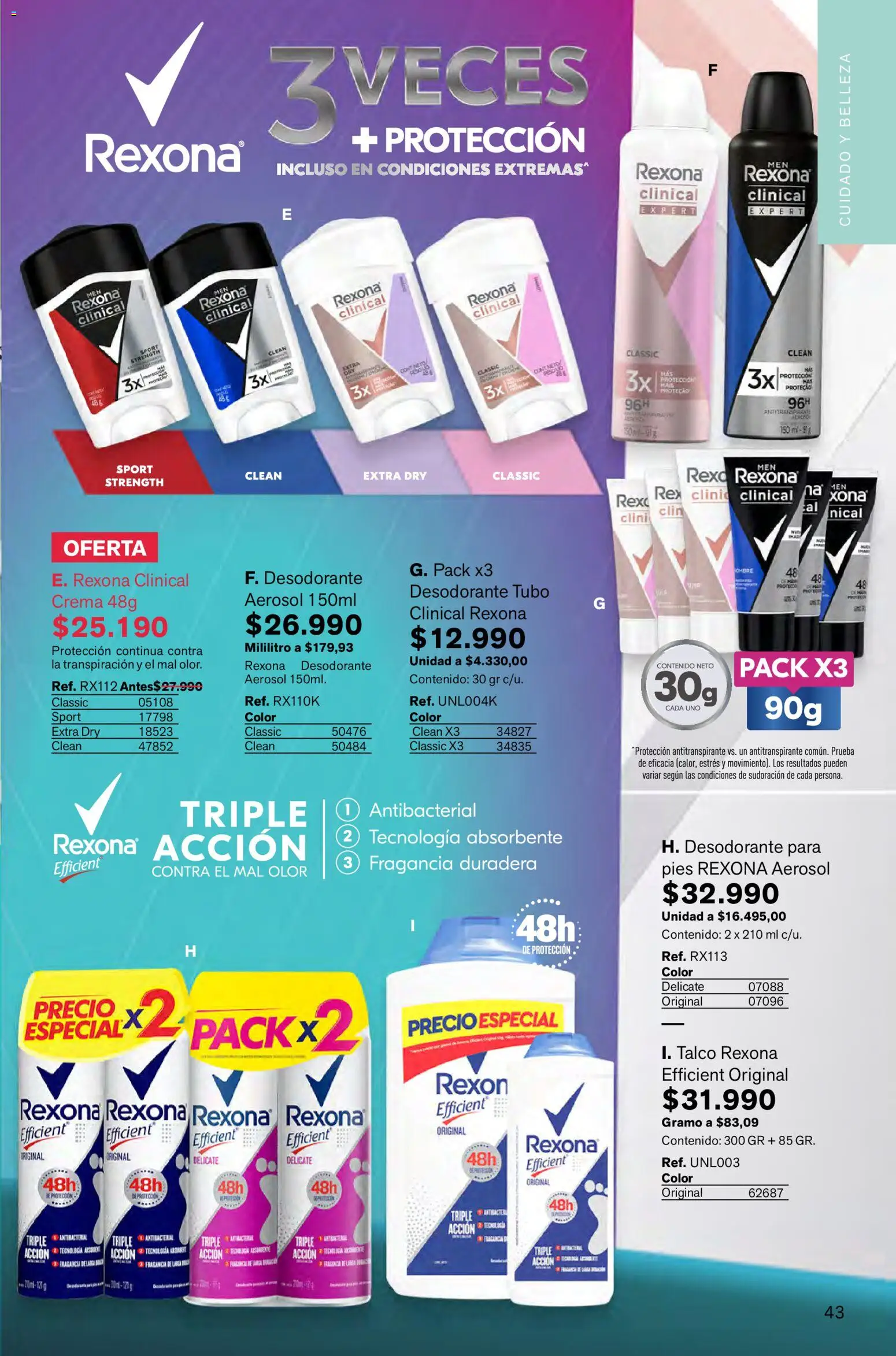 Leonisa revista - valida desde el 05.02.2026 | Página: 43 | Productos: Crema, Peso, Fragancia, Antitranspirante