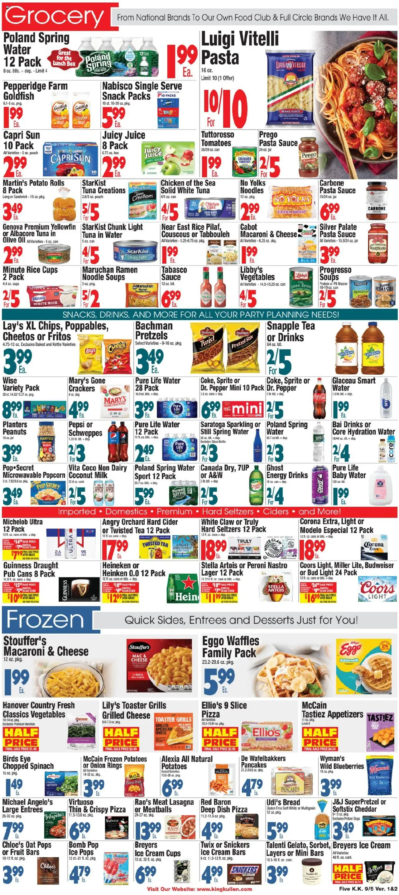 King Kullen Weekly Ad - valid from 05.09.2025 | Page: 5 | Products: Noodles, Ice cream, Potatoes, Pepper