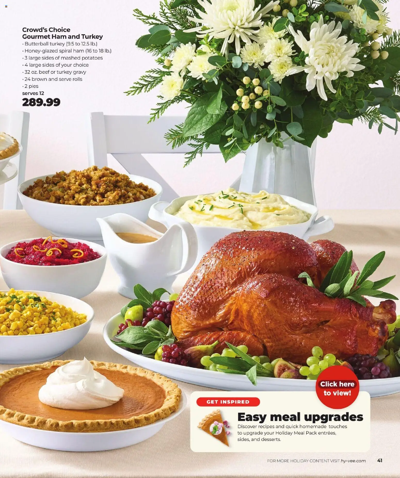 HyVee Holiday Entertaining - valid from 10.11.2025 | Page: 43 | Products: Ham, Beef, Potatoes
