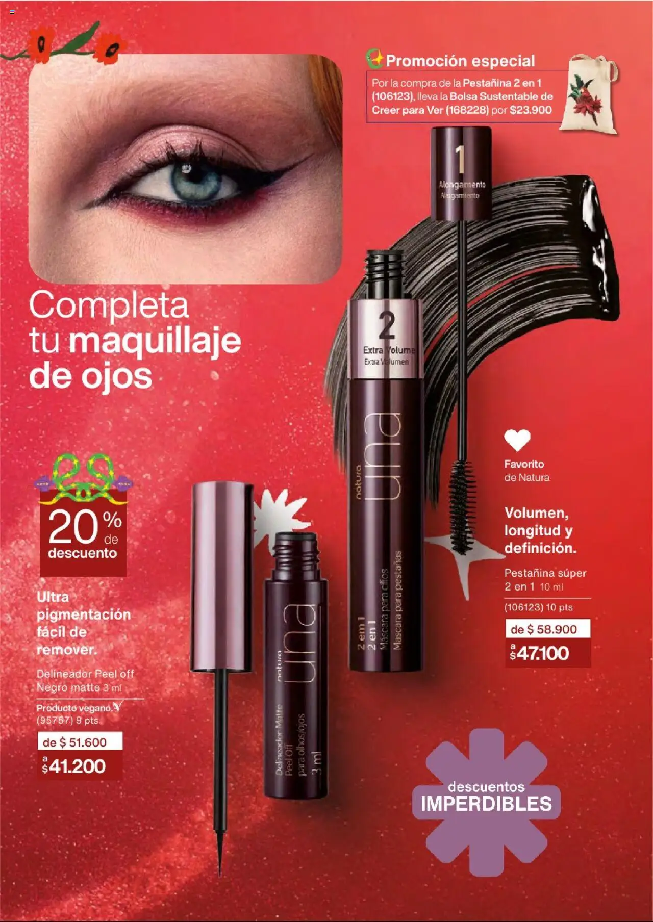 Natura revista - valida desde el 03.09.2025 | Página: 55 | Productos: Bolsa, Maquillaje, Máscara, Delineador