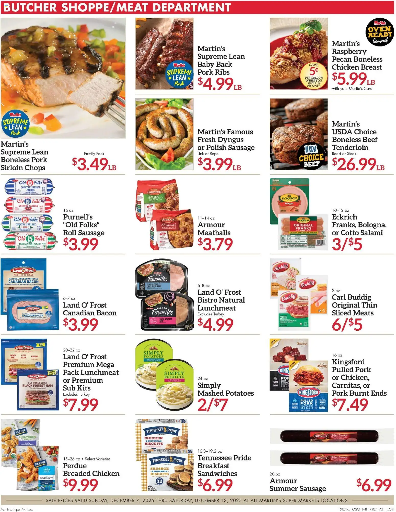 Martin’s - Next Ad - IN - valid from 07.12.2025 | Page: 7 | Products: Pork, Sauce, Sausage, Raspberry