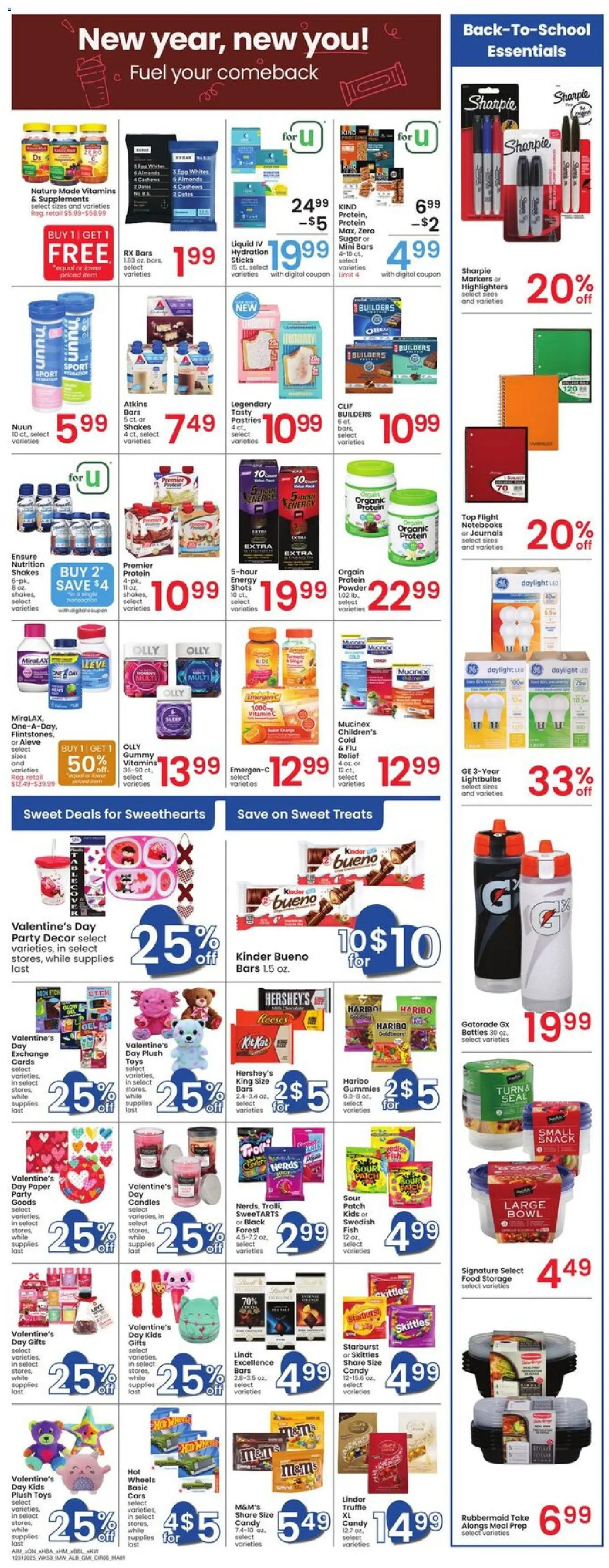 Albertsons Weekly Ad - valid from 31.12.2025 | Page: 6 | Products: Protein Powder, Powder, Fish, Sugar