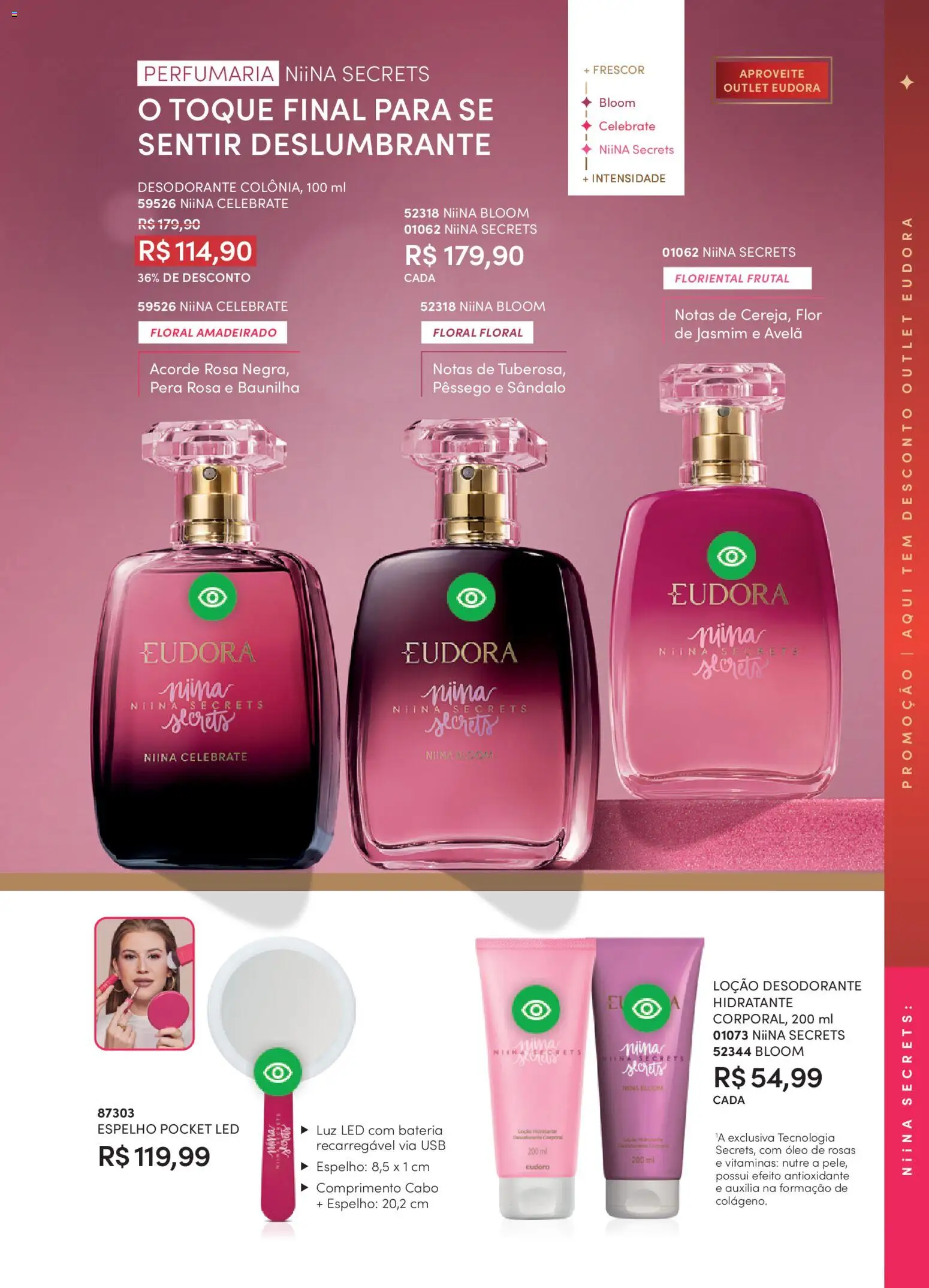 Eudora Folheto - válido de 17.12.2025 | Página: 104 | Produtos: Pera, Desodorante, Bateria, Cabo